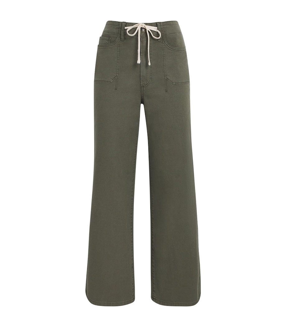 PAIGE Womens Ari Bootcut Jeans Vintage Ivy Green Image 1