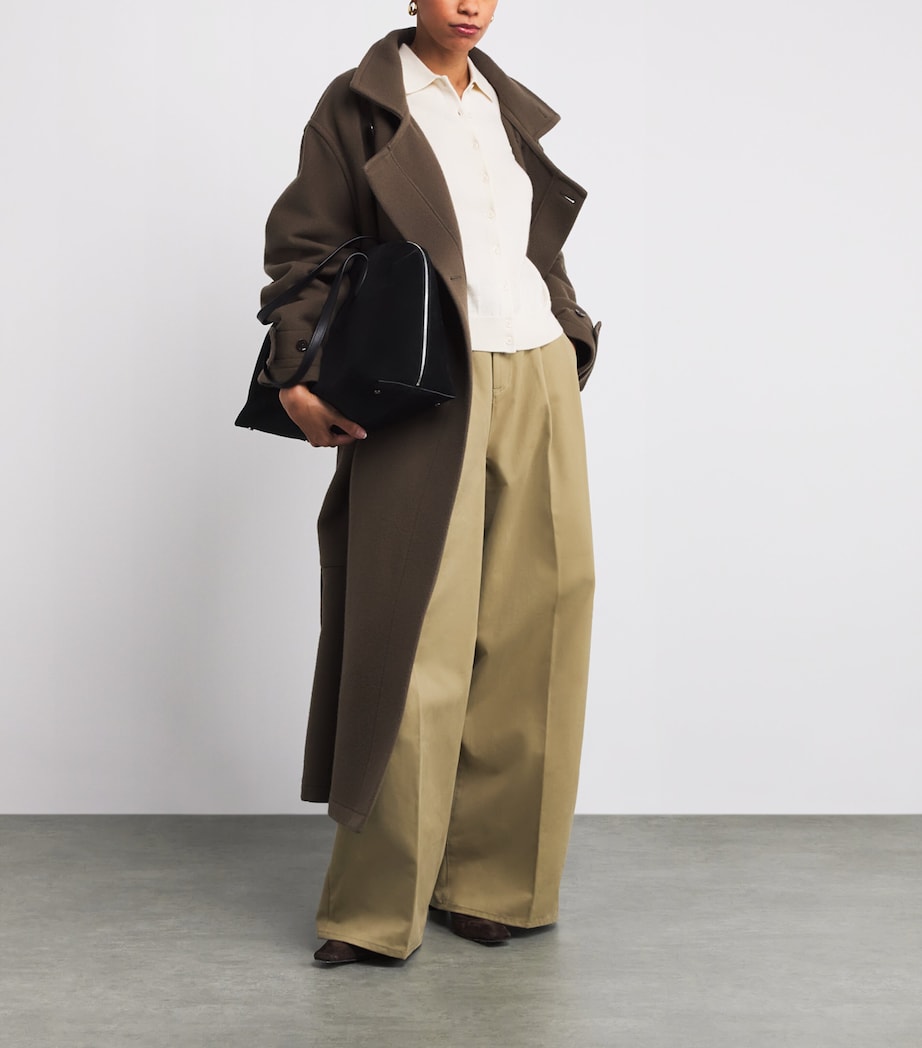 Cotton Twill Wide-Leg Trousers U71A8 Image 2