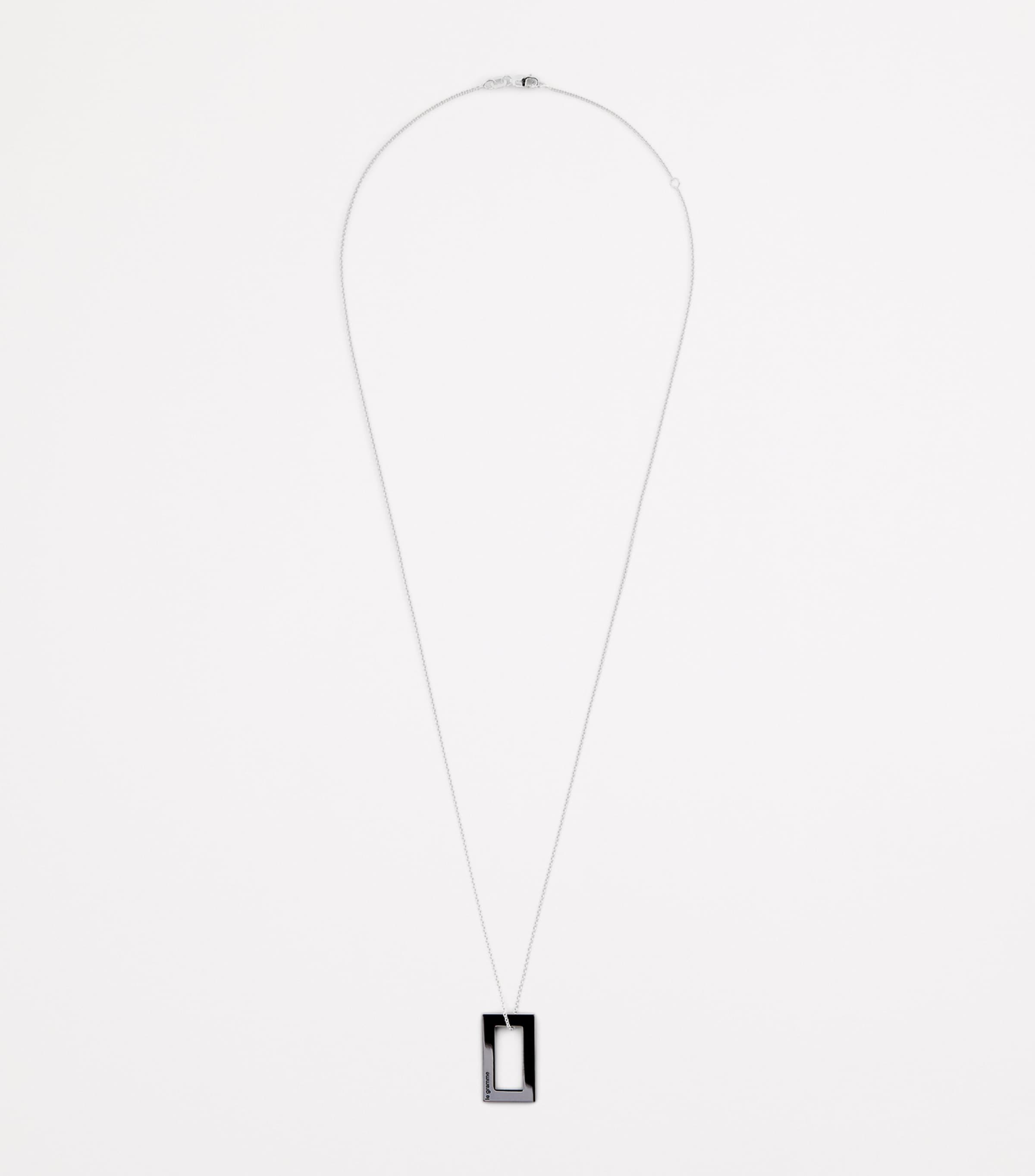 Cermaic Polished 2.1g Pendant Necklace BLACK CERAMIC Image 3