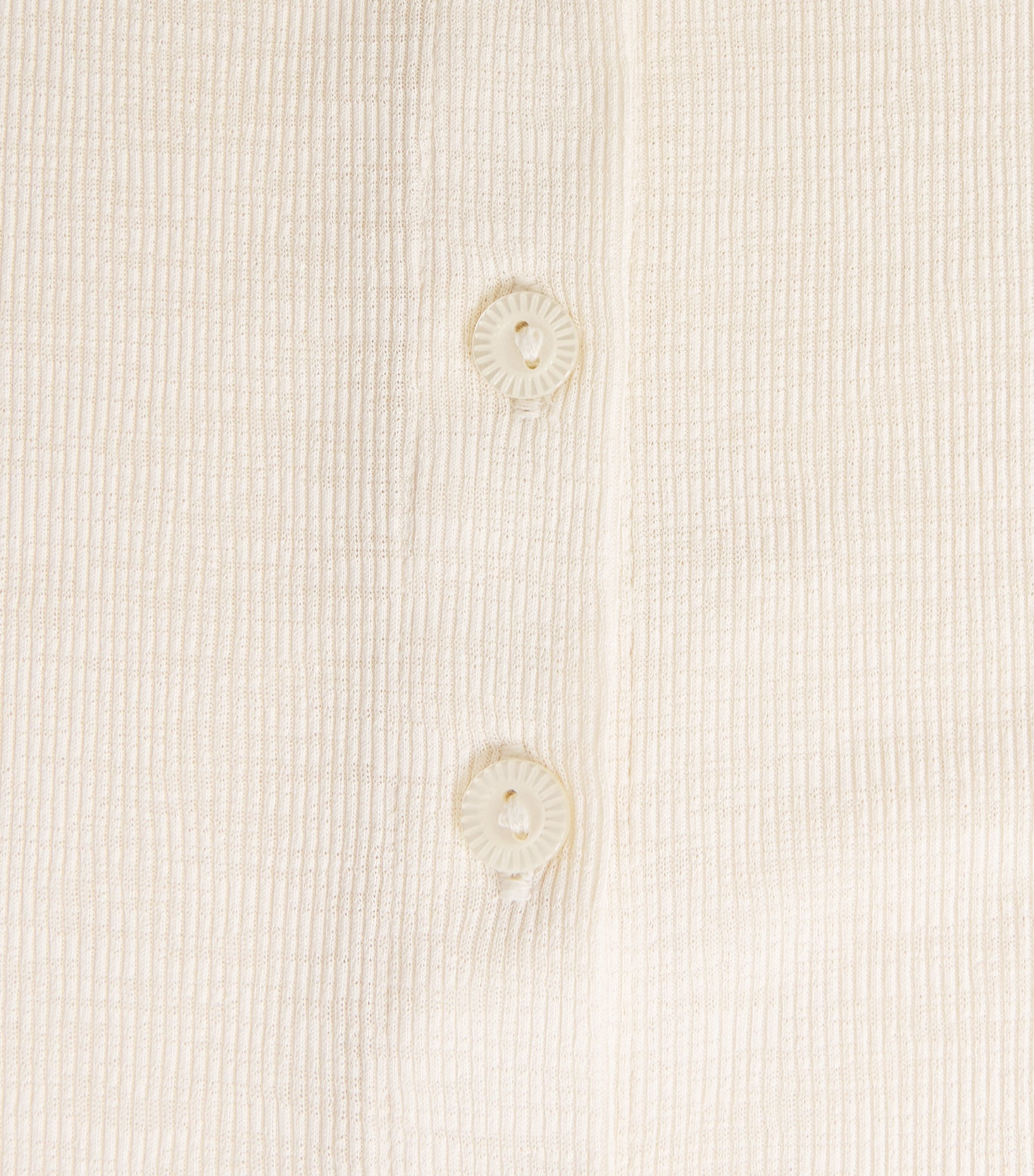 Veronica Beard Womens Rib-Knit Hyland Button-Up T-Shirt Ecru Image 6