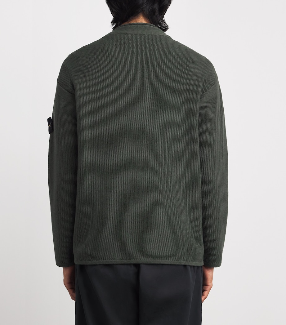 Cotton-Nylon Reverse-Stitch Sweater V005E Image 4