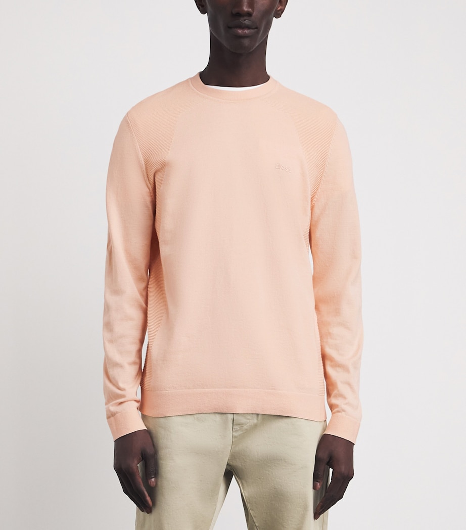 BOSS Mens Momentum Lite Sweatshirt Light Orang Image 4