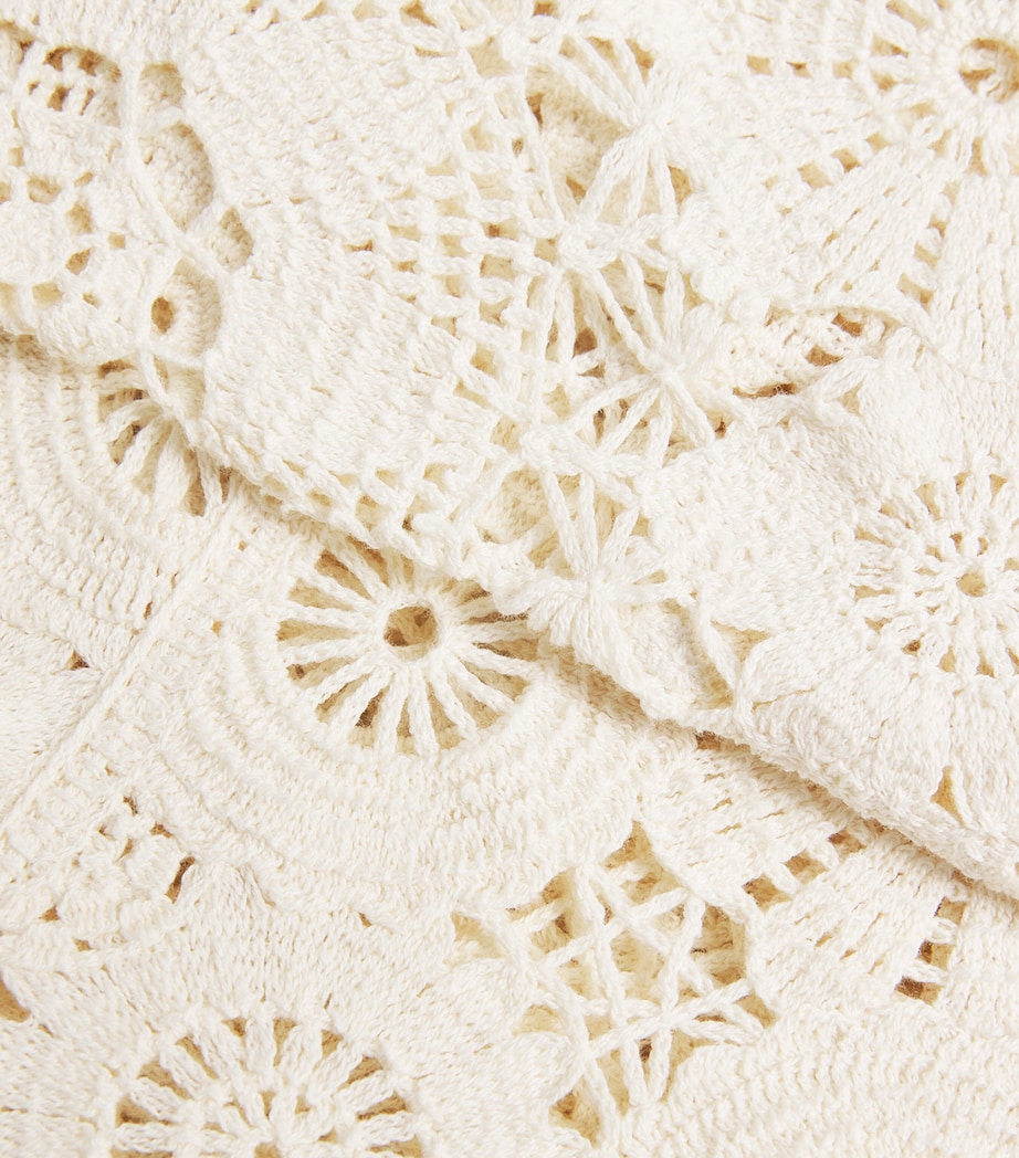 Crochet Long-Sleeve Top CREAM Image 5
