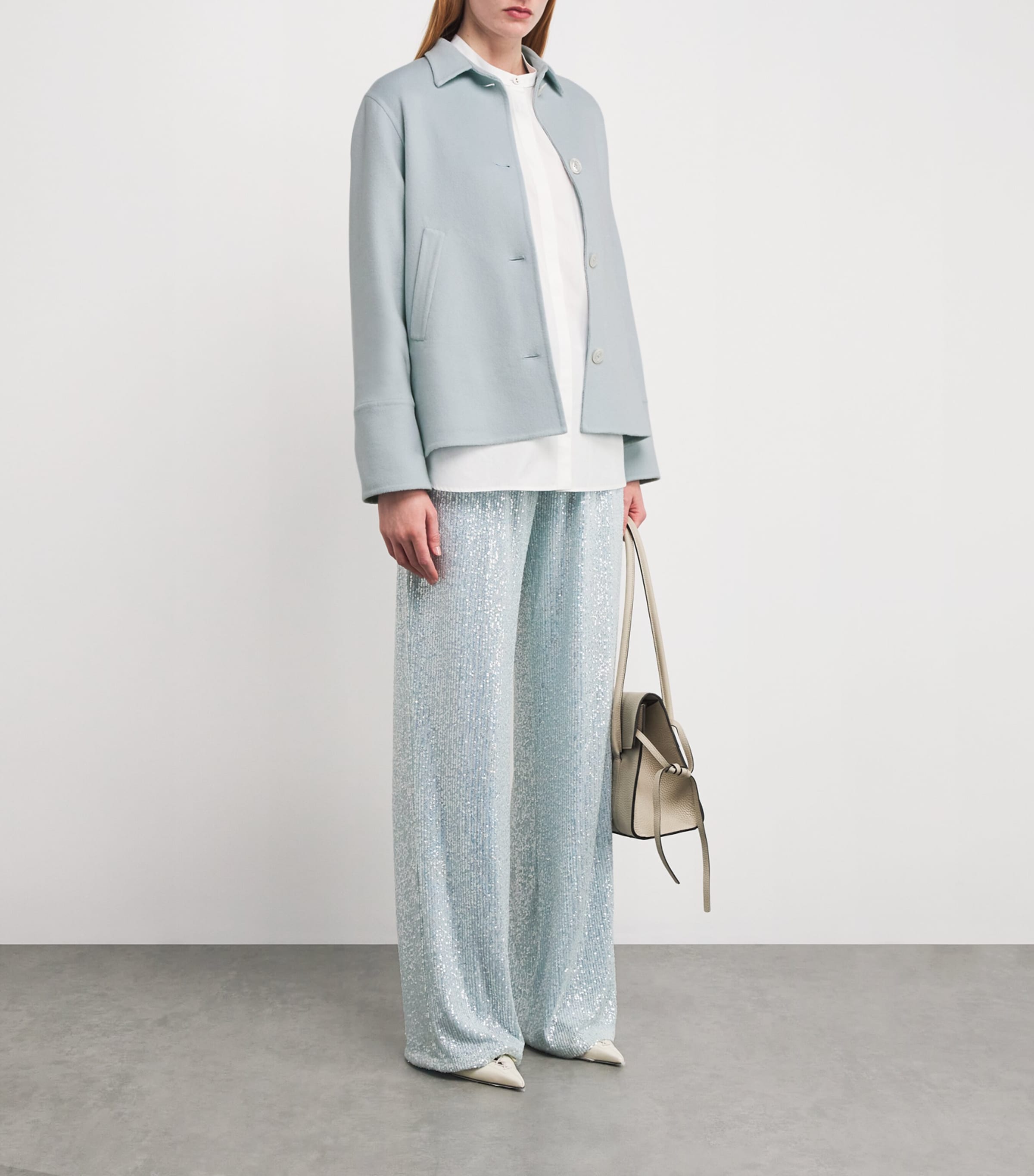 Cashmere Coat SKY BLUE Image 2