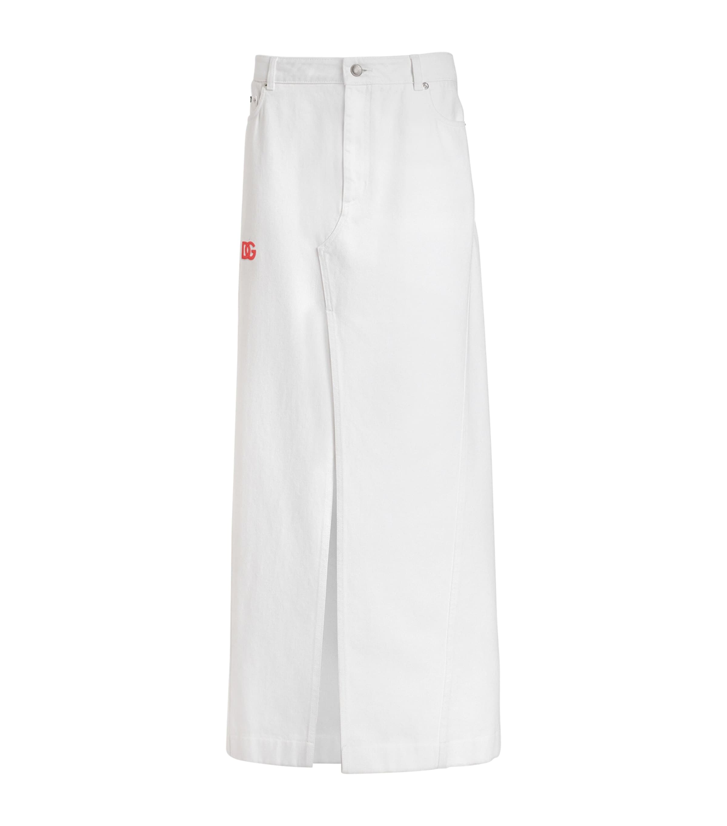 Dolce&Gabbana Womens Denim Maxi Skirt Combined Colou Image 1