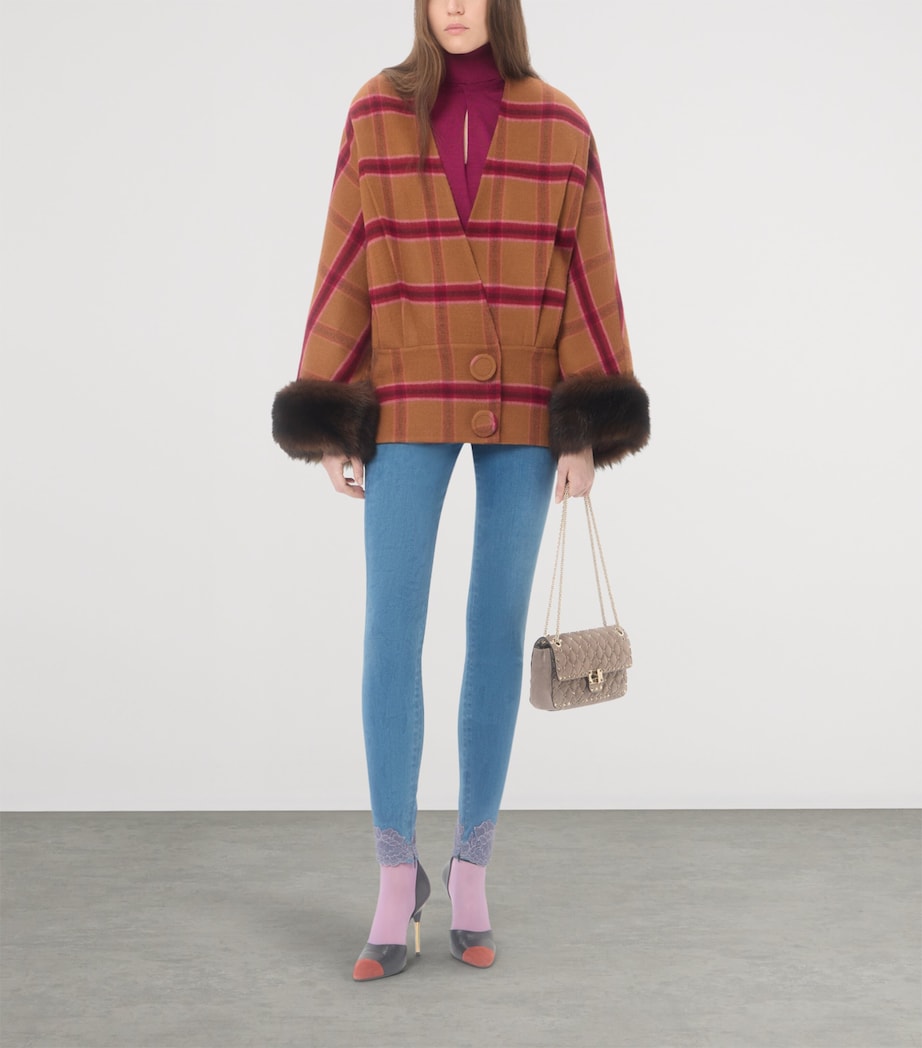 Valentino Womens Wool Tie-Neck Sweater Image 2
