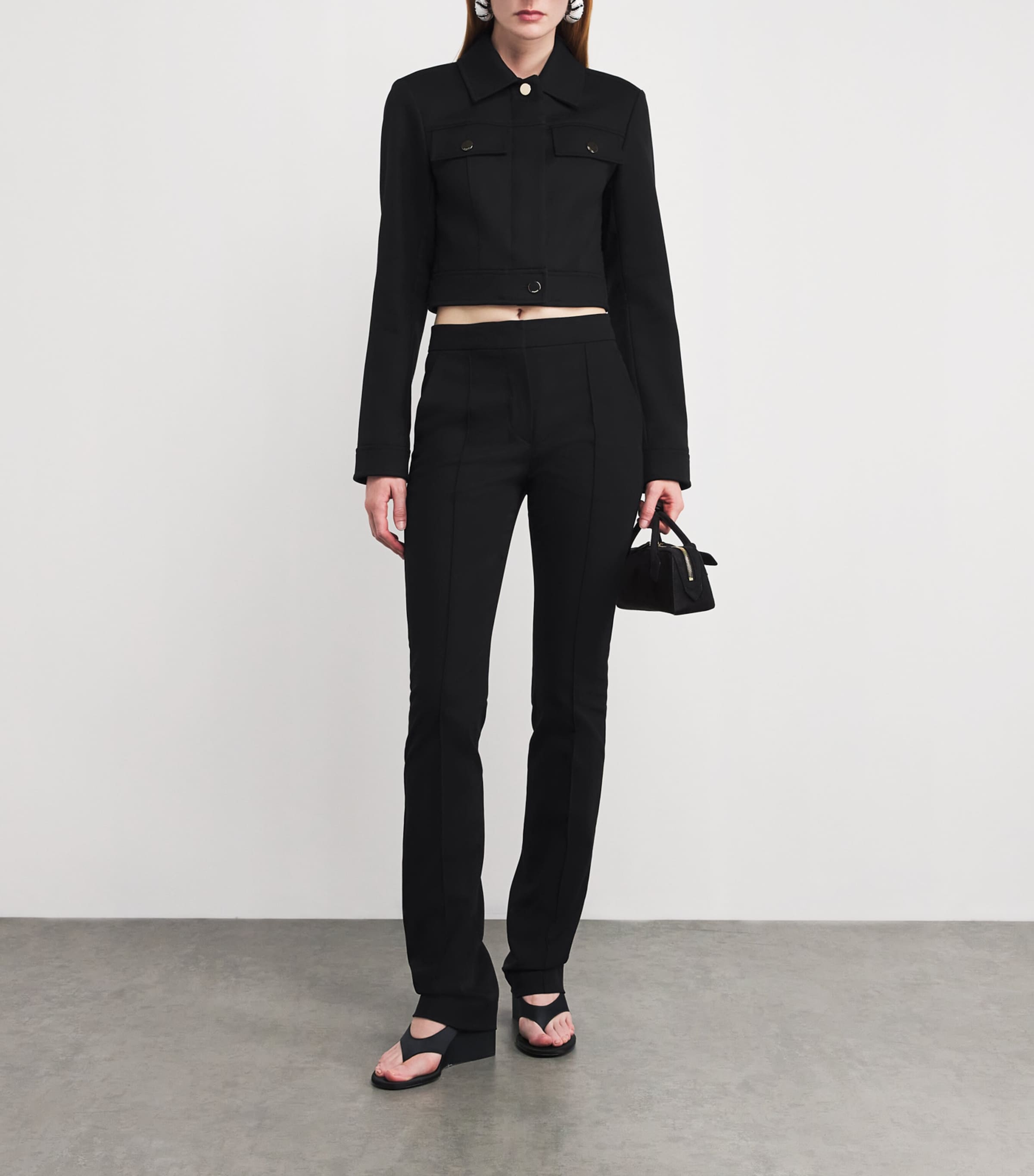Sportmax Cotton-Blend Mela Cropped Jacket | Harrods US