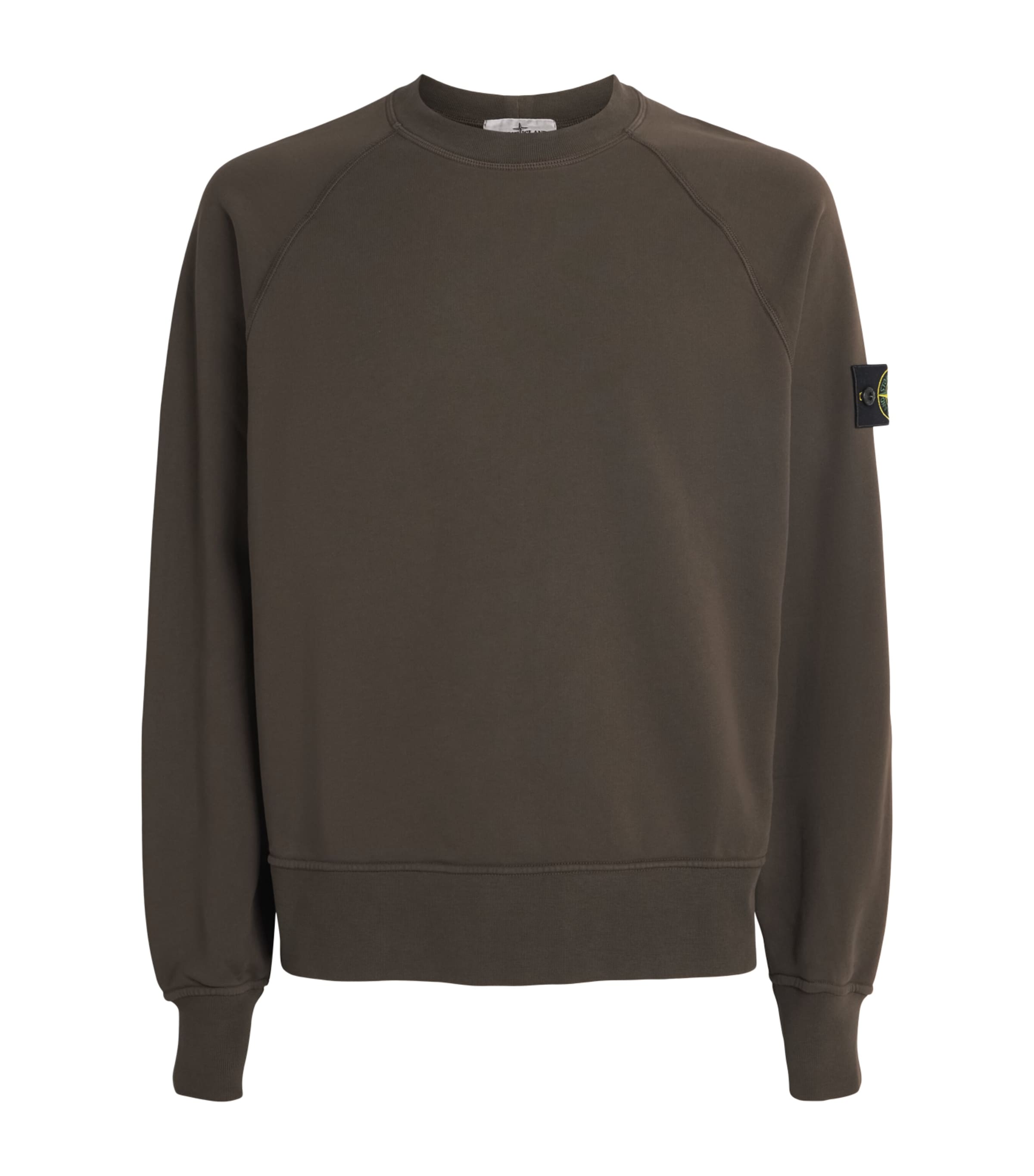 Stone Island Mens Cotton Compass Logo Sweatshirt Image 1