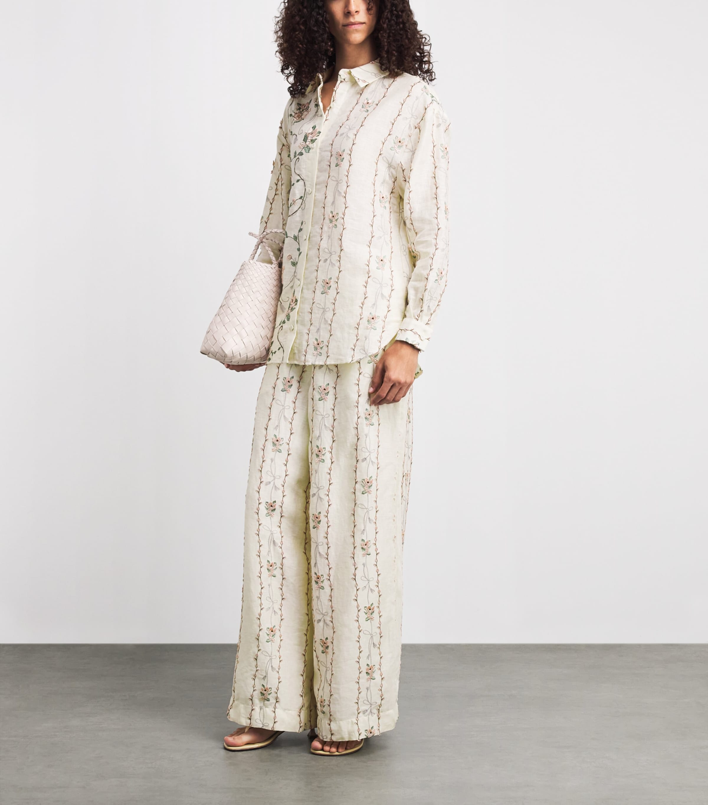 Agua By Agua Bendita Womens Linen Cecilia Navegante Shirt Image 2