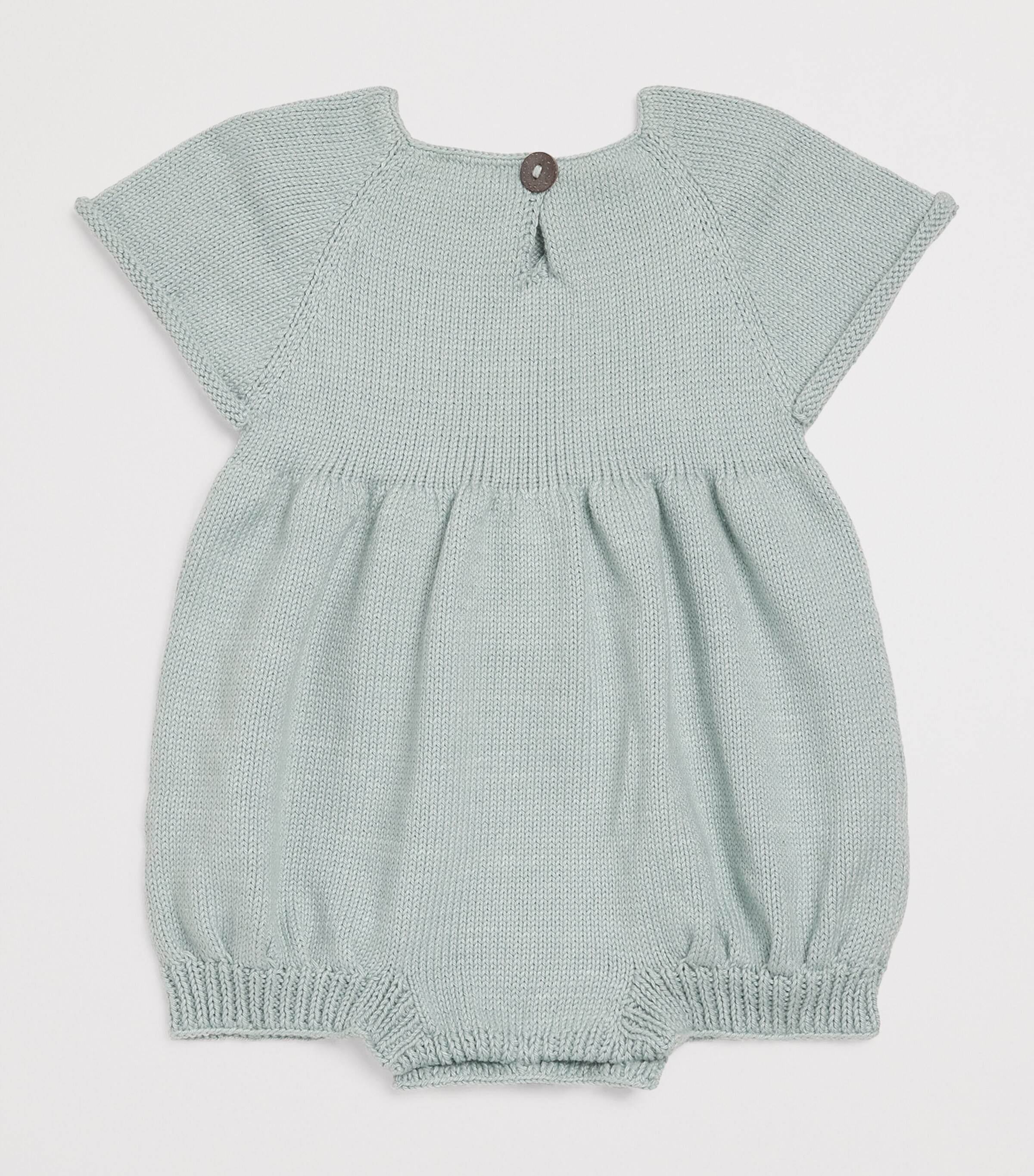Shirley Bredal Cotton Embroidered Blueberry Bodysuit (6-24 Months) Db Duck Blue Image 2