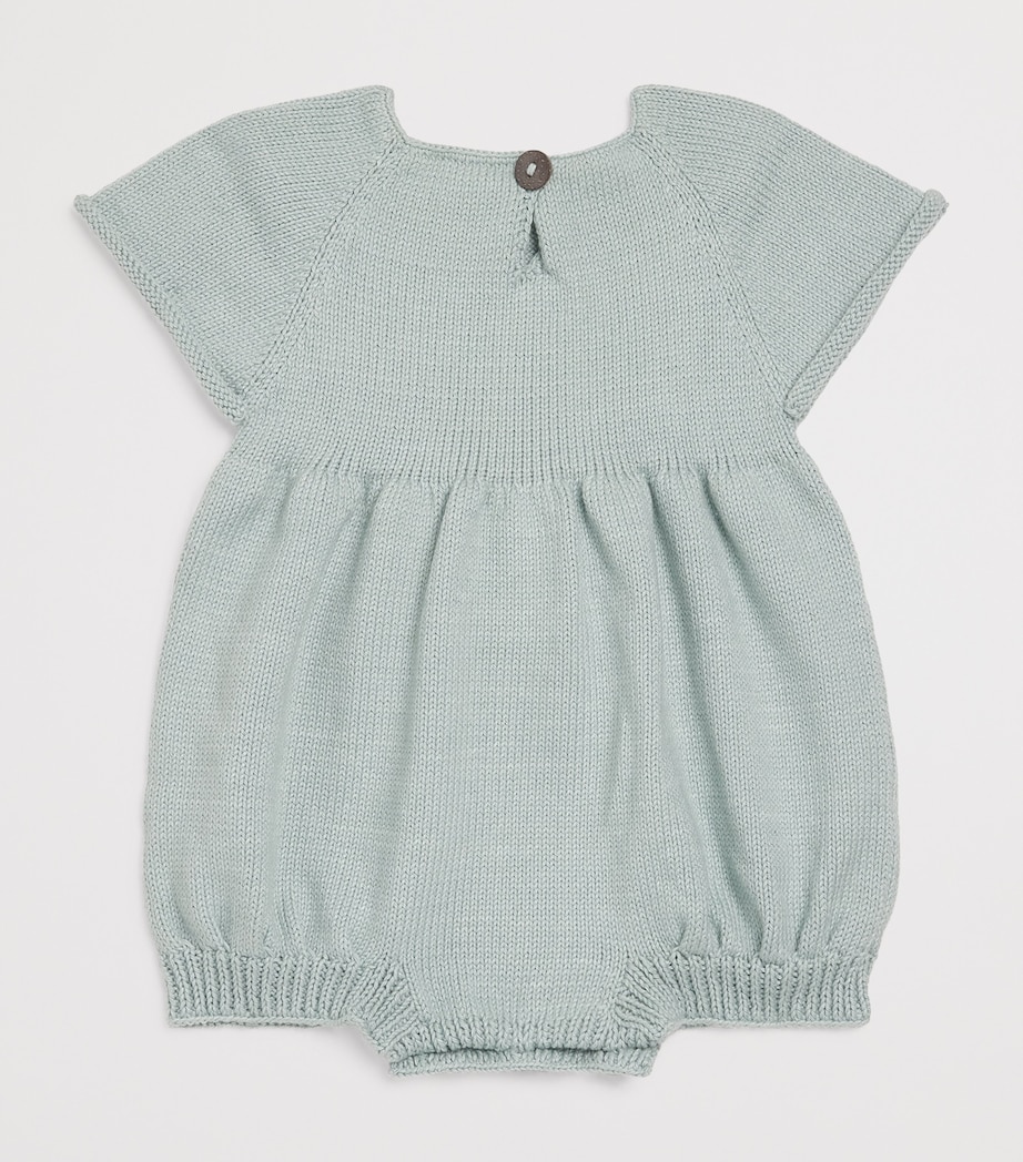 Shirley Bredal Cotton Embroidered Blueberry Bodysuit (6-24 Months) Db Duck Blue Image 2
