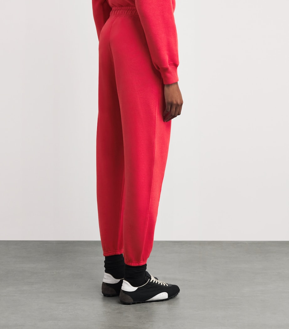 Cotton-Blend Polo Pony Sweatpants DEEP ORANGEY RED Image 4