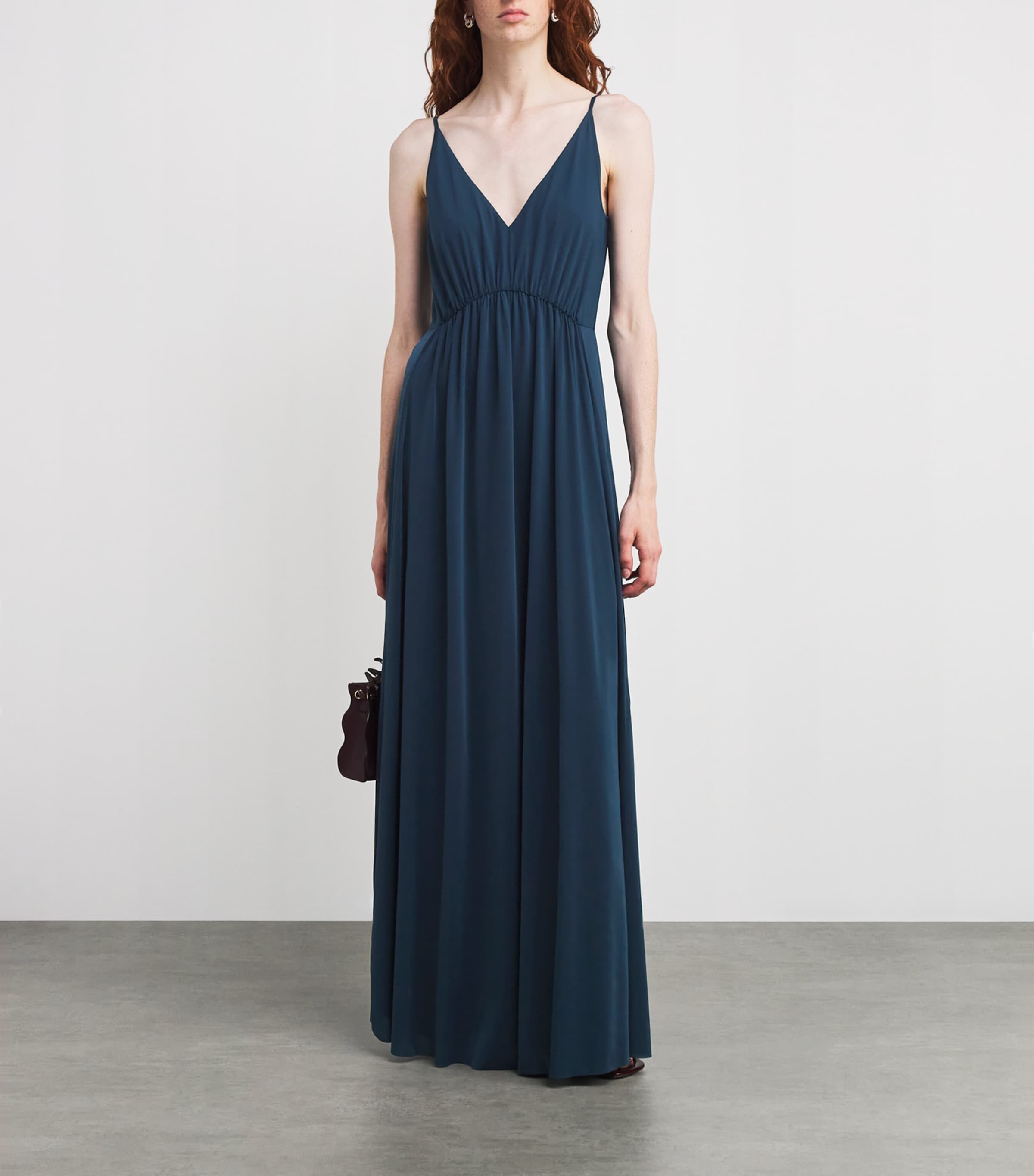 Stretch-Jersey Sleeveless Midi Dress NAVY Image 2