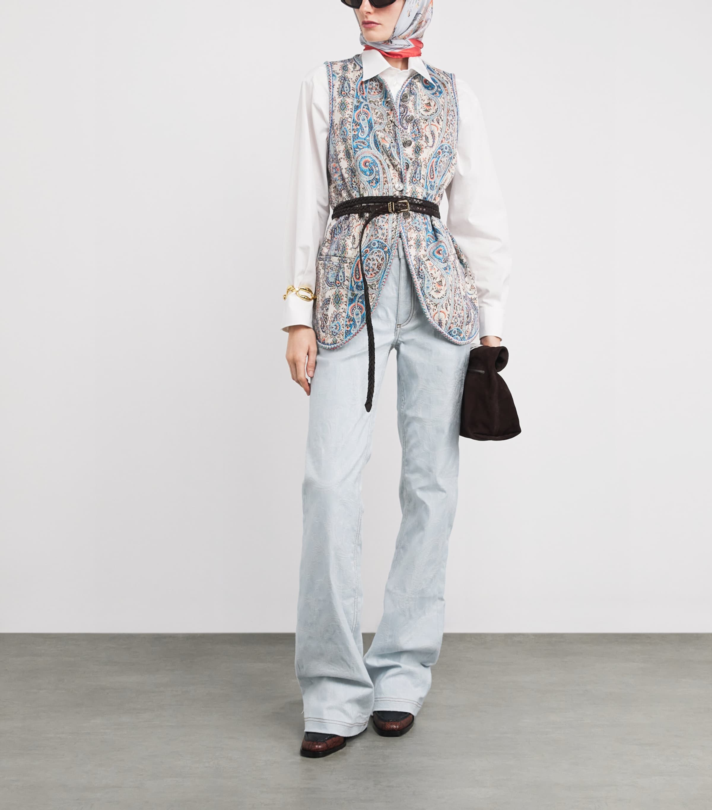 Paisley Flared Jeans S9880 Image 2