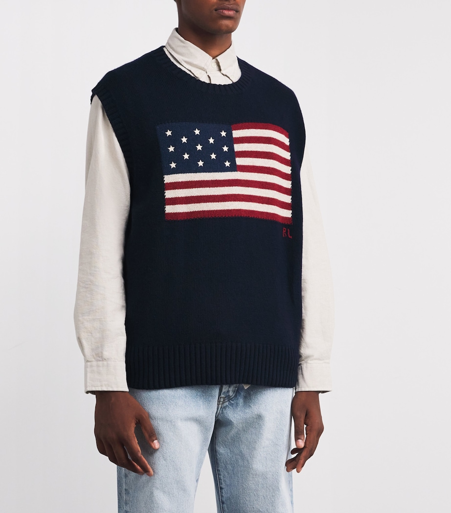 Wool-Cotton USA Sweatshirt BLUE Image 3