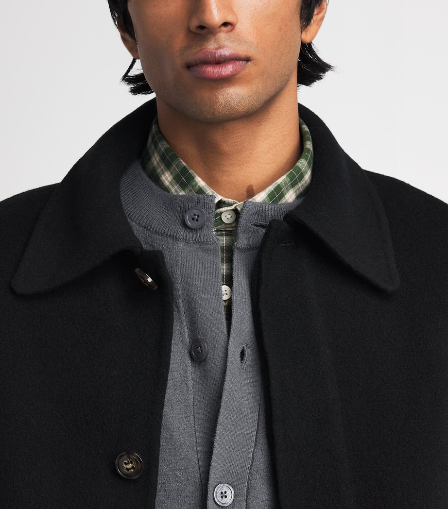 NN.07 Mens Wool Jasper Cardigan Charcoal Mist Image 3
