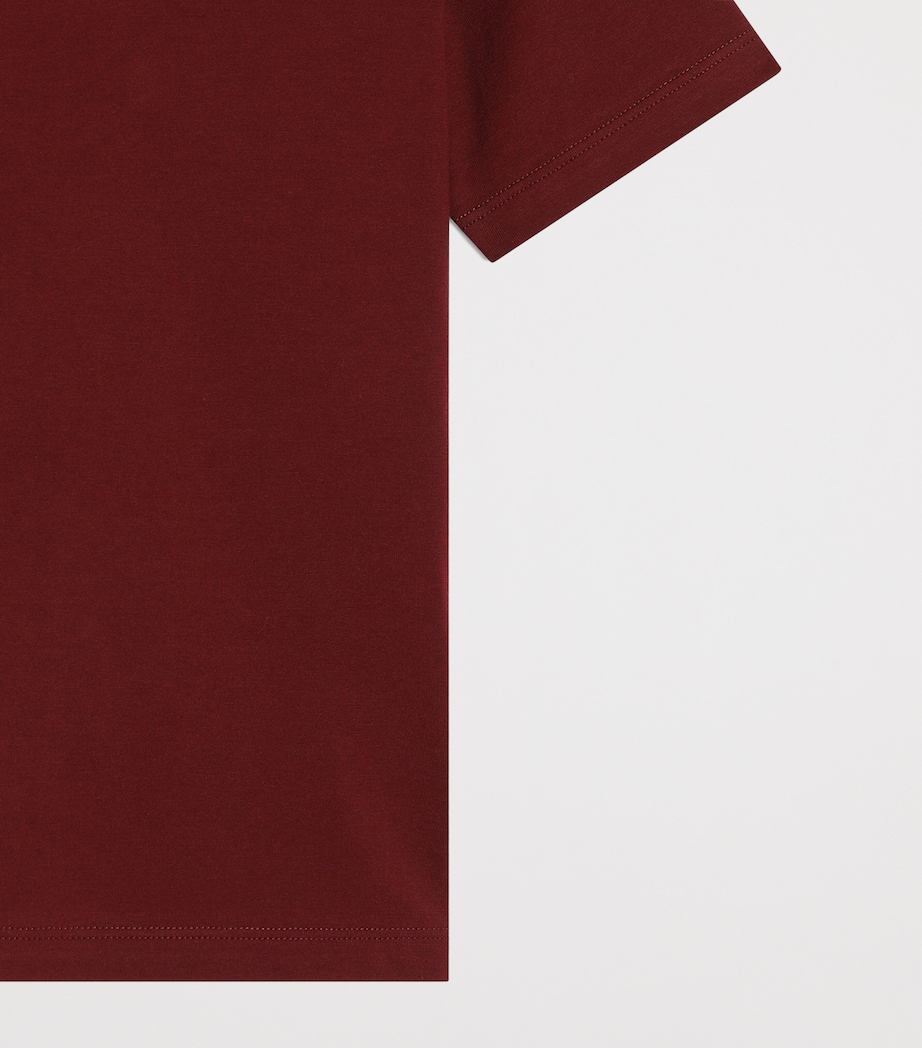 Dolce&Gabbana Kids Embroidered Logo T-Shirt (8-14 Years) Bordeaux Image 4