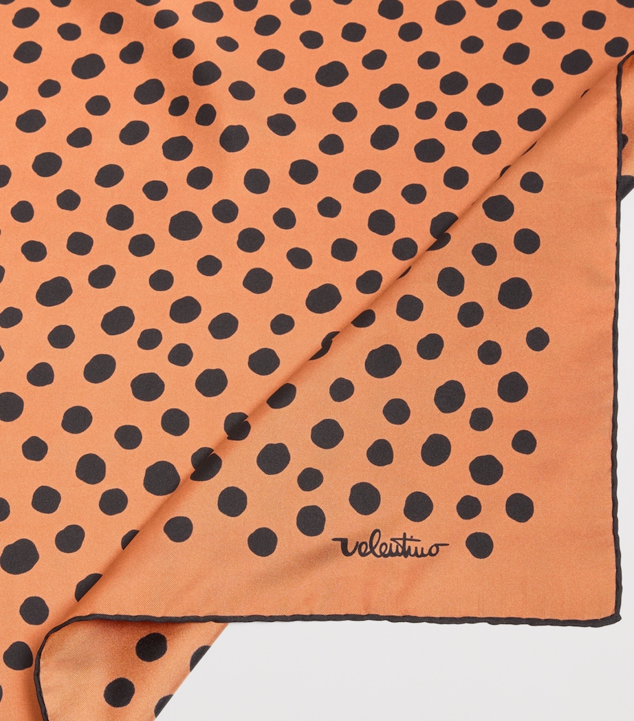 Valentino Garavani Silk Spotted Print Scarf Image 3