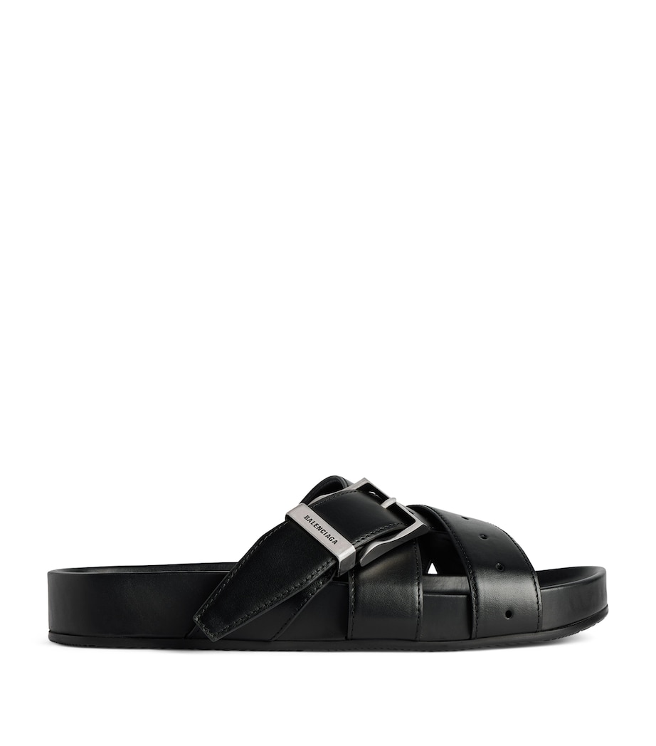 Balenciaga Calfskin Belt Mules Image 1