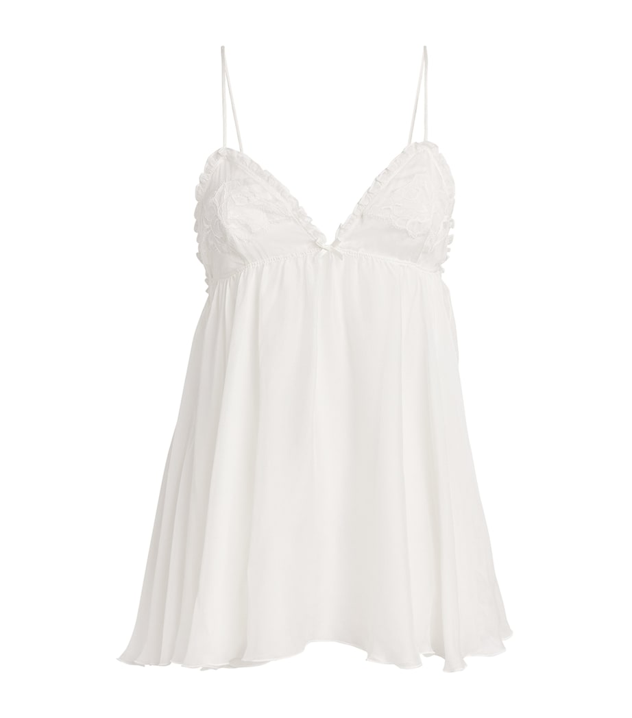 Skims Womens Silk Bridal Romance Babydoll Slip Ivory Image 1