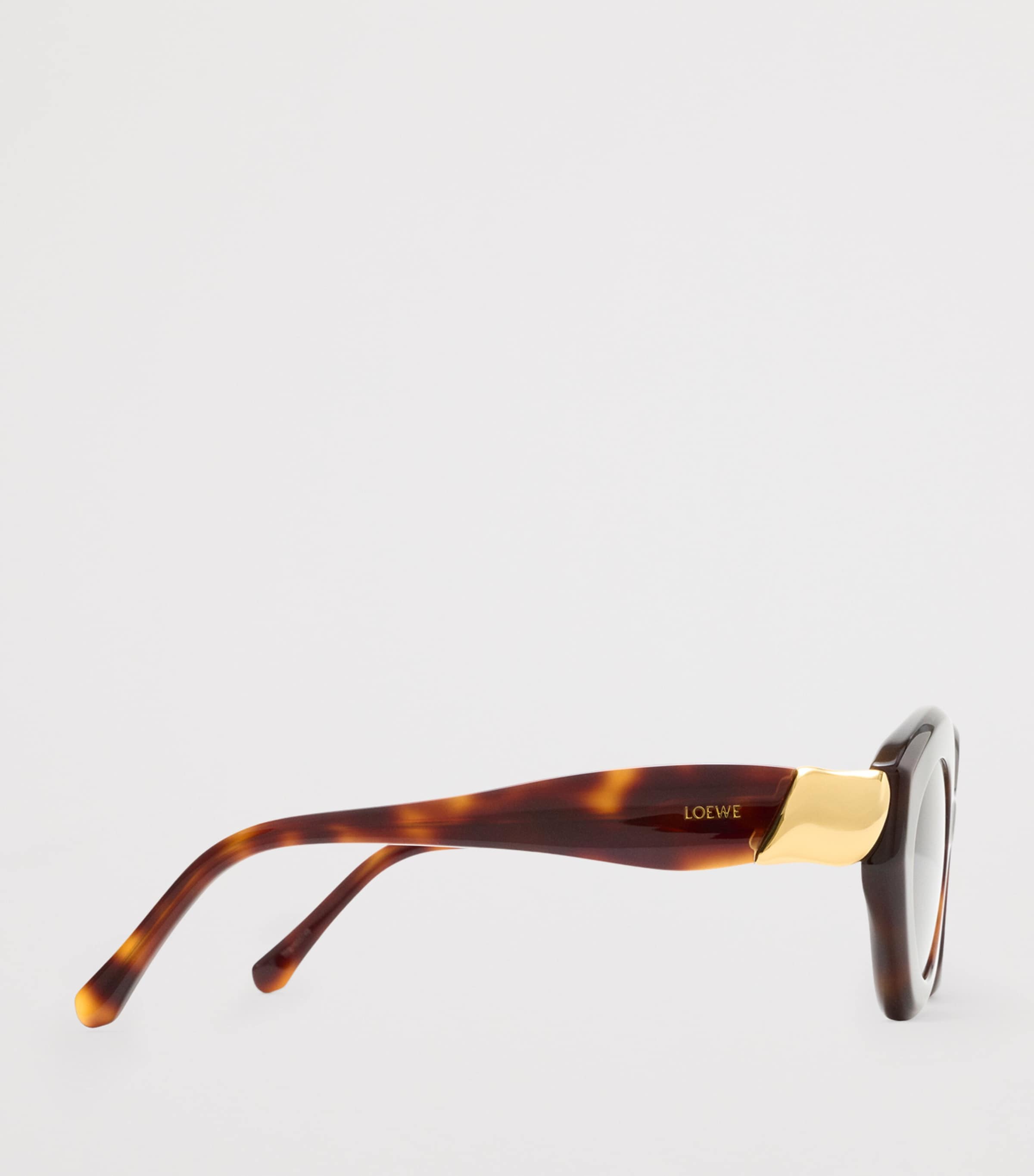 LOEWE Acetate Coil Cat Eye Sunglasses Havana Image 3