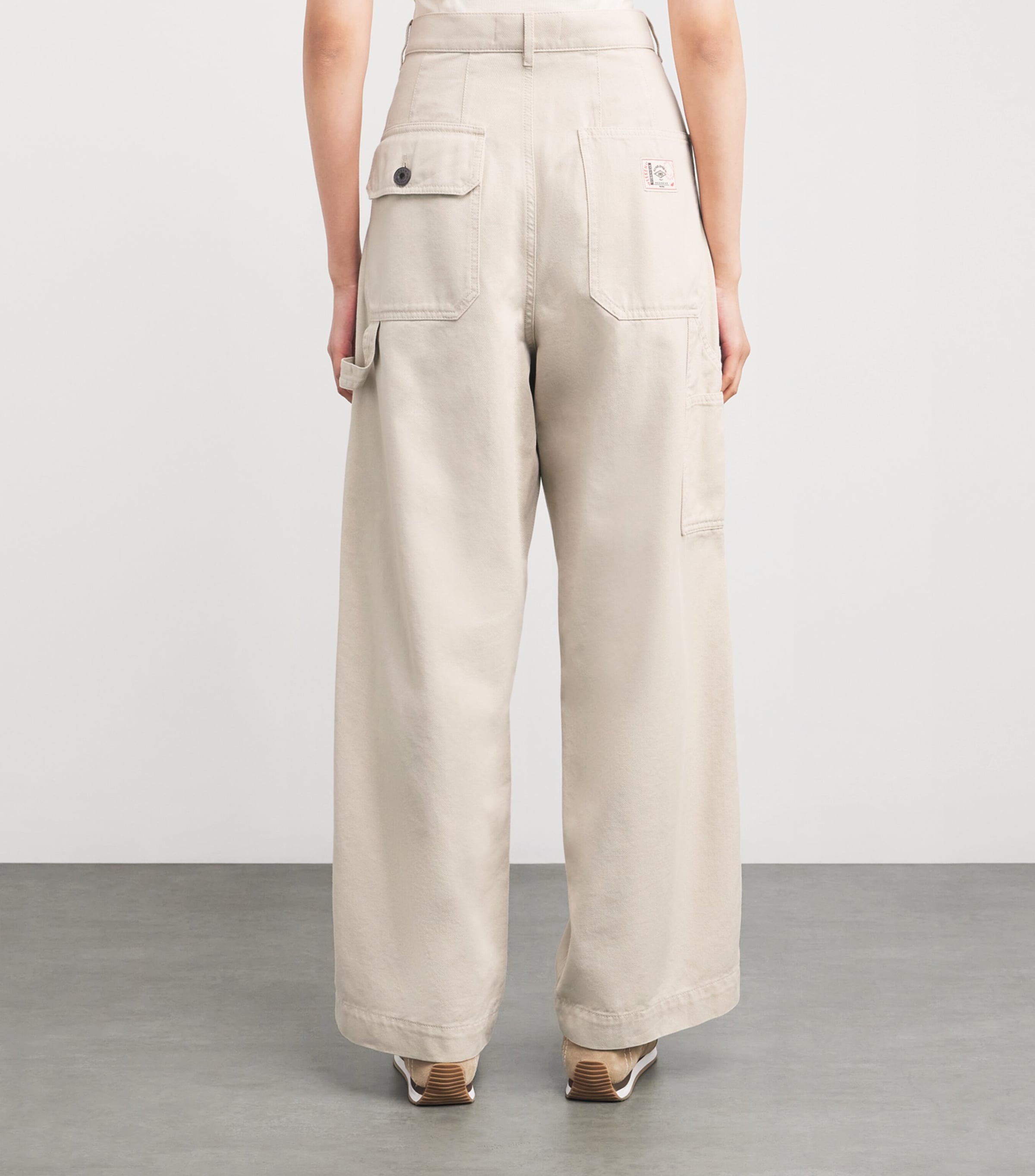 Cotton Cargo Trousers IVORY Image 4