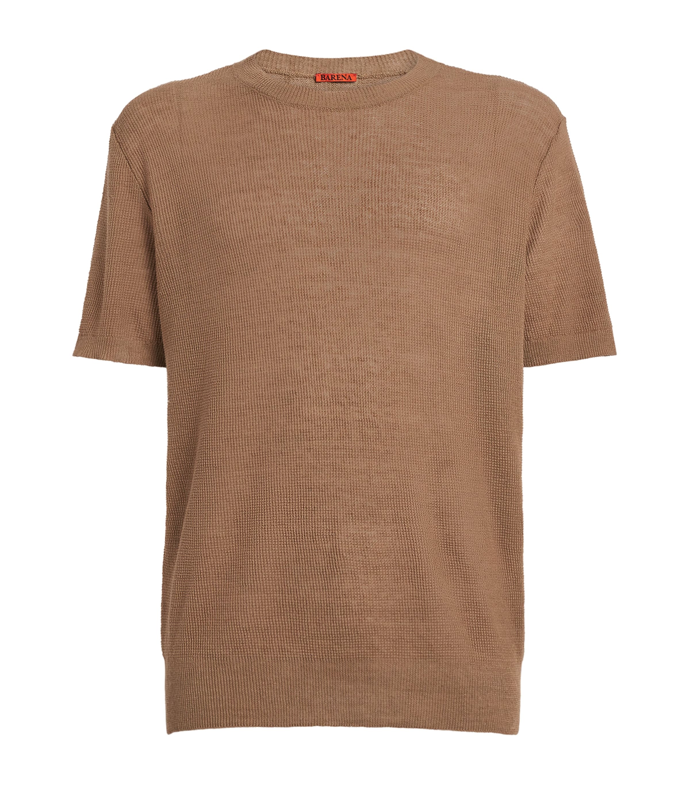 Linen-Cotton T-Shirt 360 KHAKI Image 1