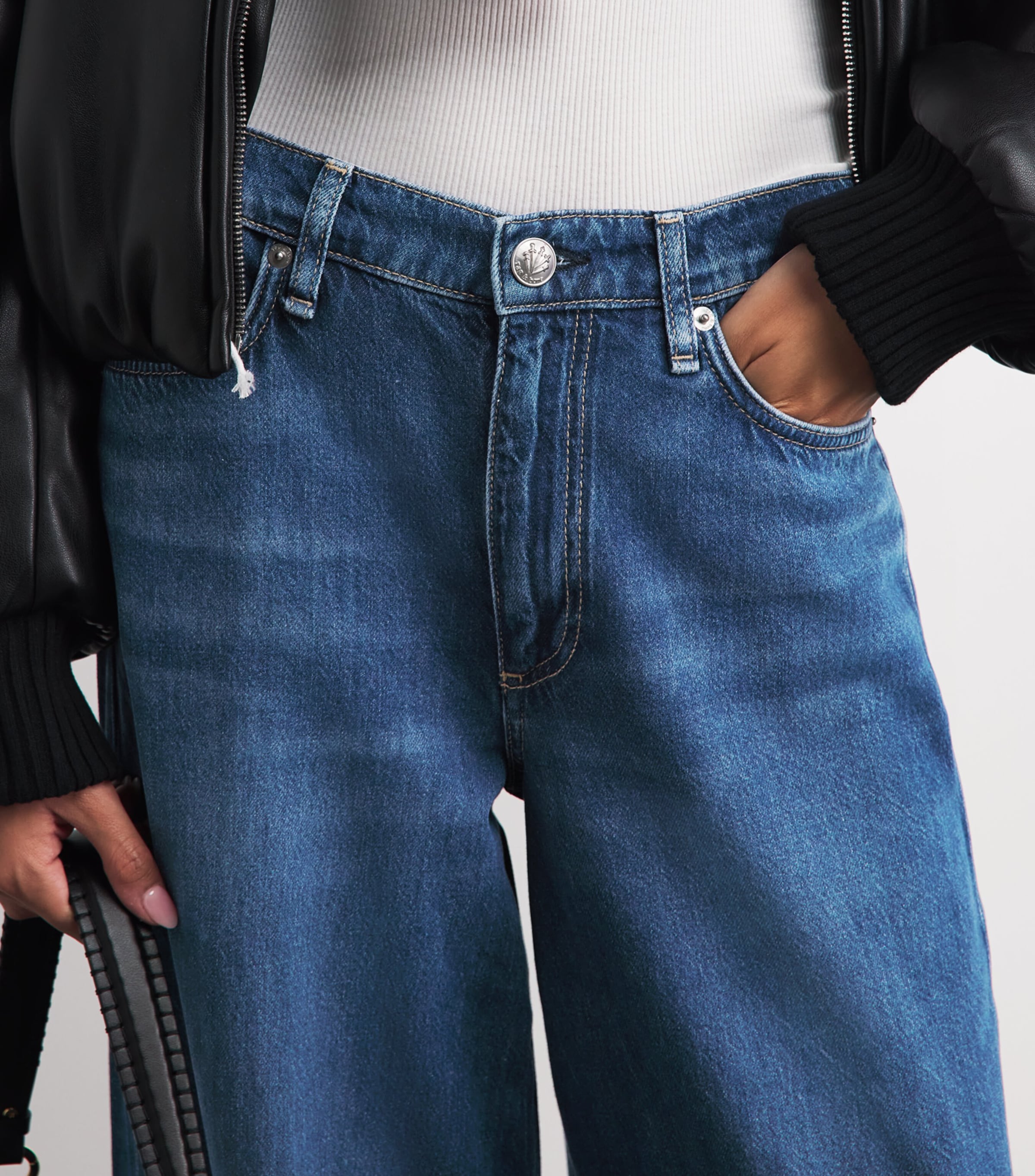 Rag & Bone Womens Sofie Wide-Leg Jeans Emerson Image 3