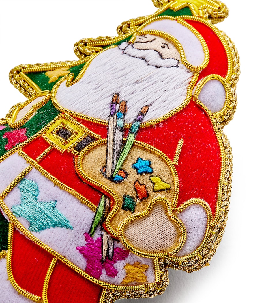 Father Christmas Tree Decoration RED/GREEN Image 2
