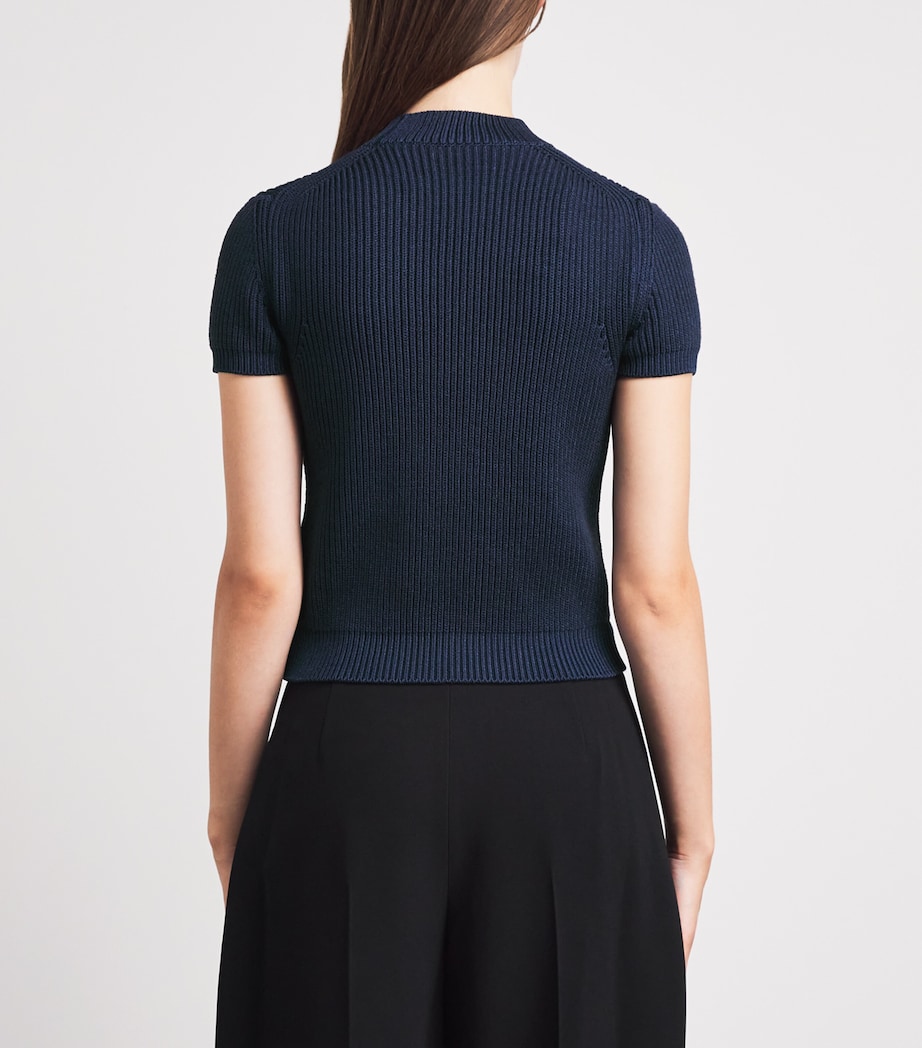 FFORME Womens Short-Sleeve Katia Sweater Dark Navy Image 5