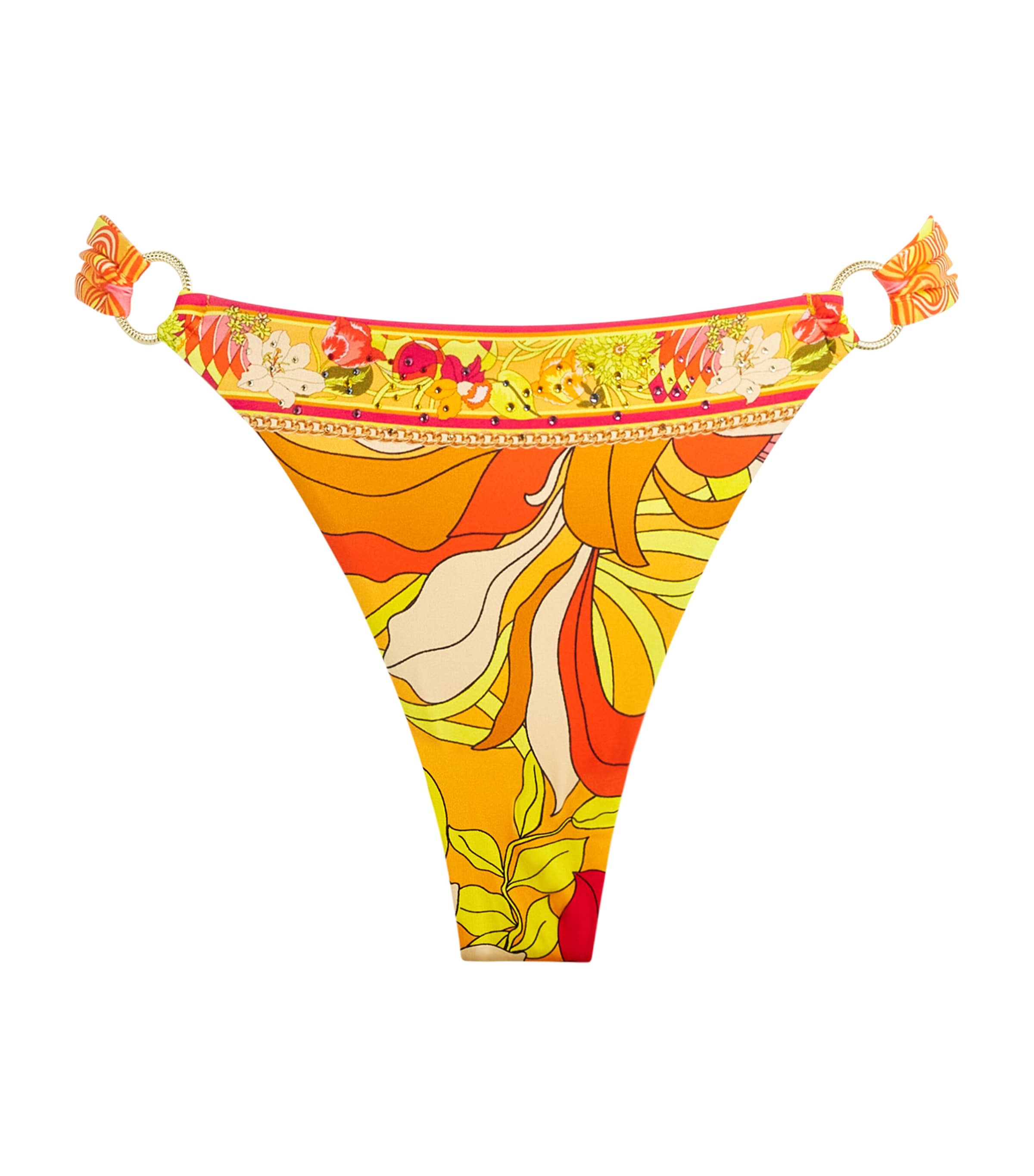 Camilla Floral Crystal-embellished Bikini Bottoms