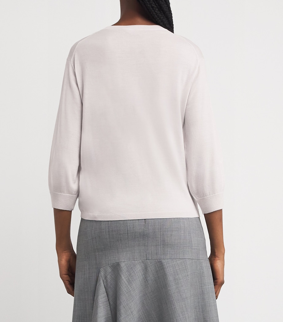 Virgin Wool Sweater WHITE Image 4