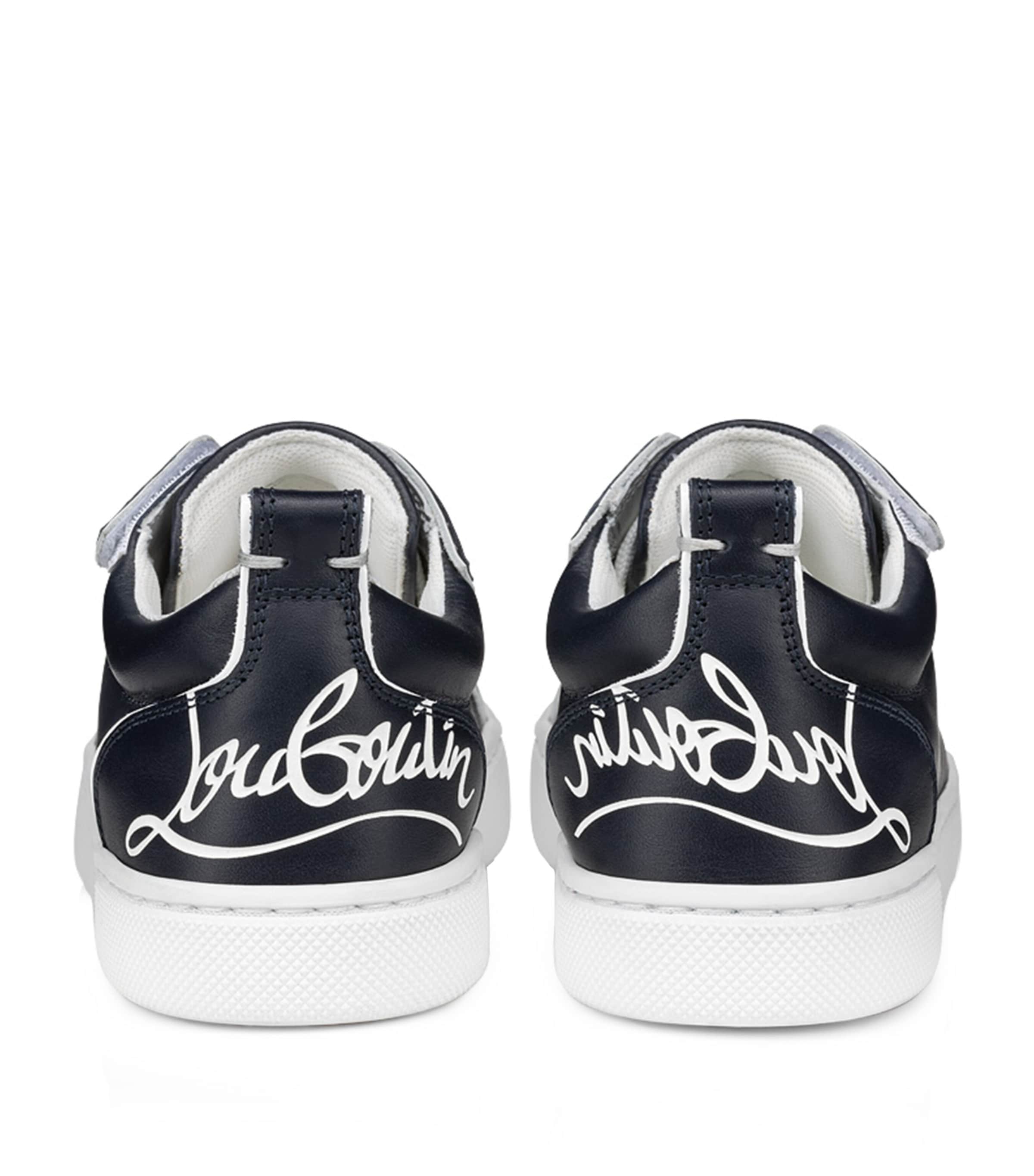 Christian Louboutin Kids 퍼니토 가죽 스니커즈