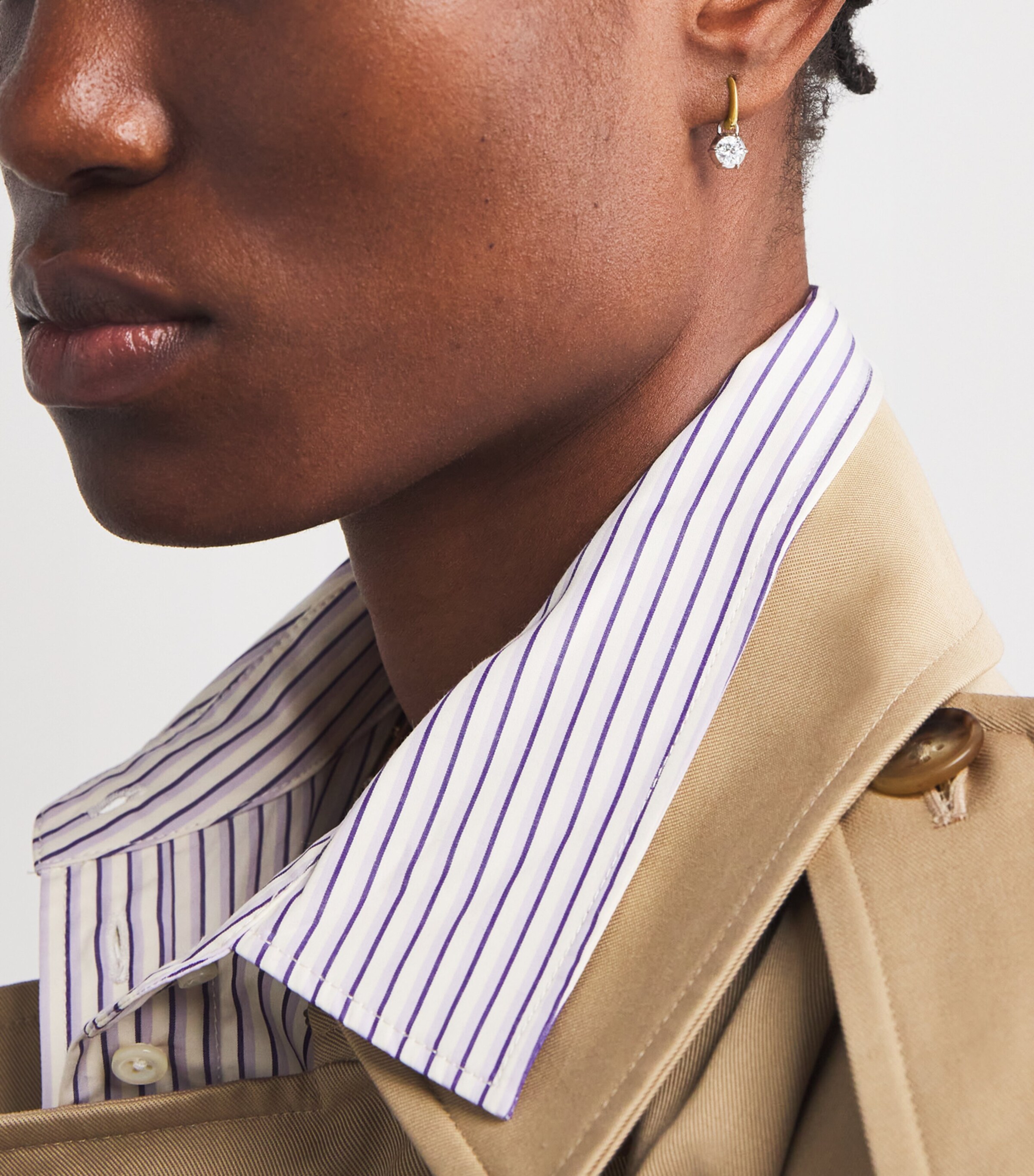 Yellow Gold and Diamond Sienna Huggie Earrings YELLOW GOLD Image 2