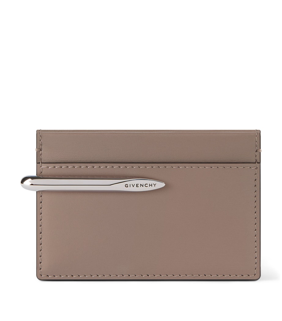 Leather Pinch Card Holder TAUPE Image 1