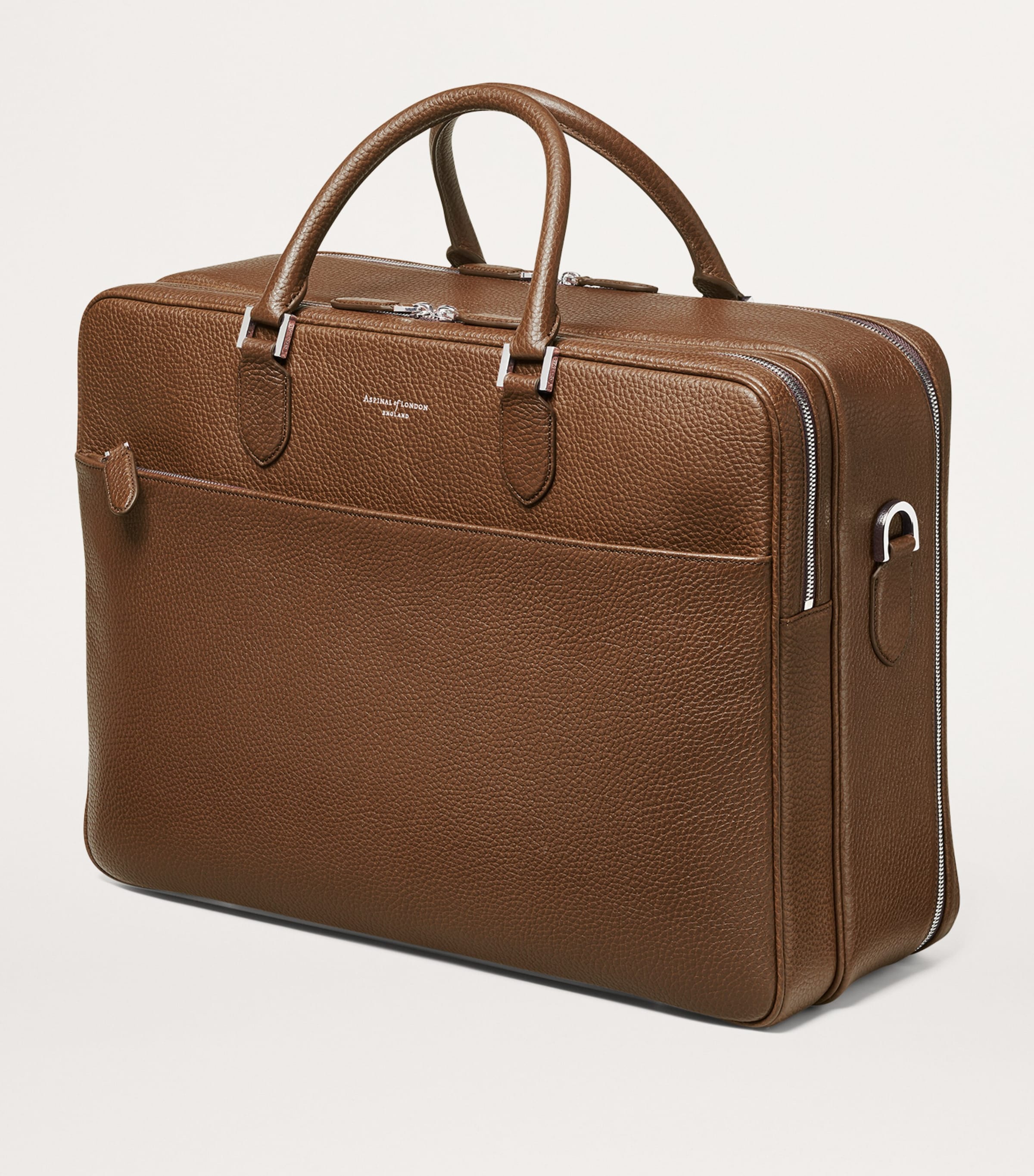 Leather 48 Hour Mount Street Travel Bag TOBACCO Image 5