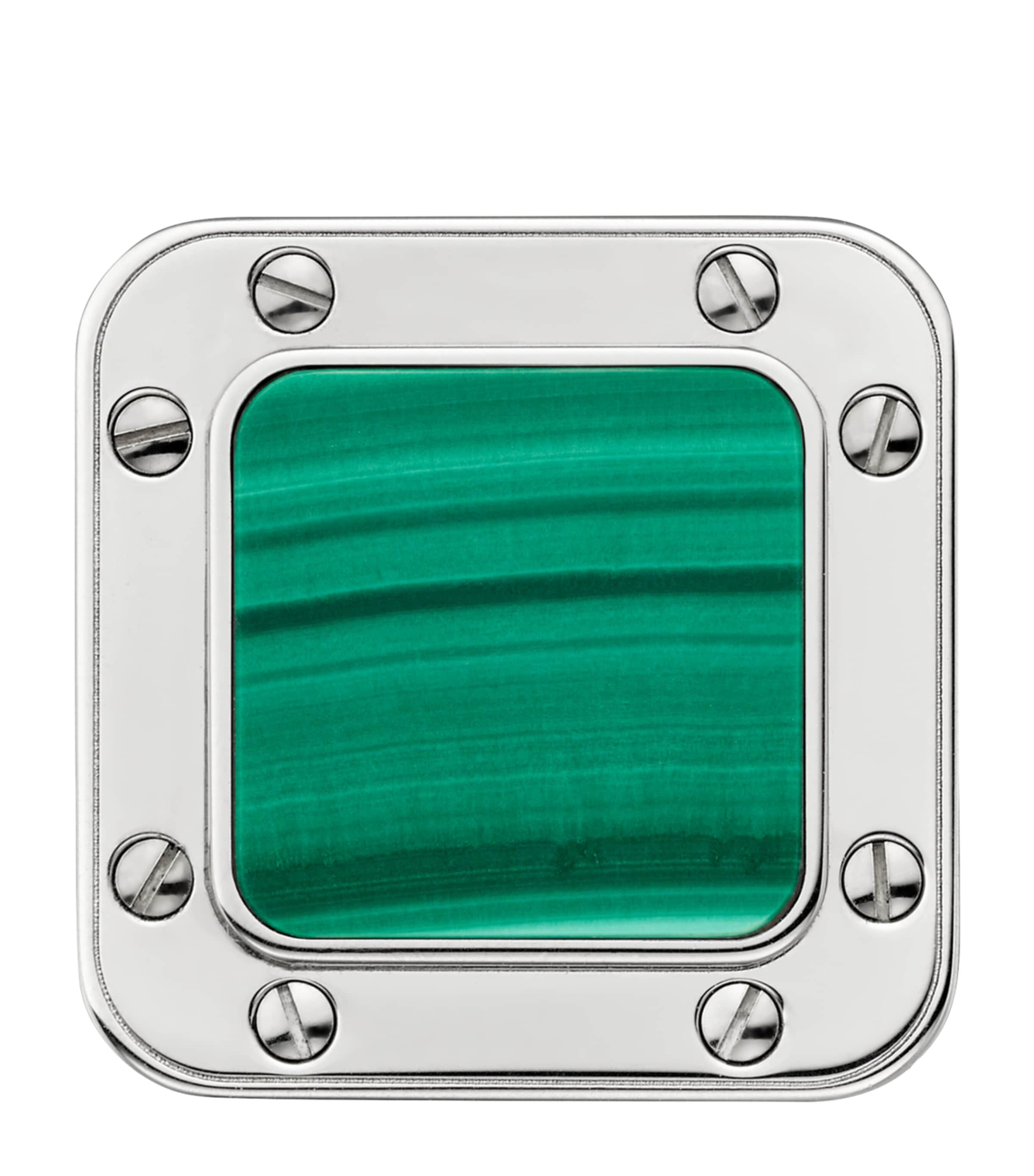 Cartier マラカイトカフリンクス Cartier Sterling Silver and Malachite Santos de Cartier