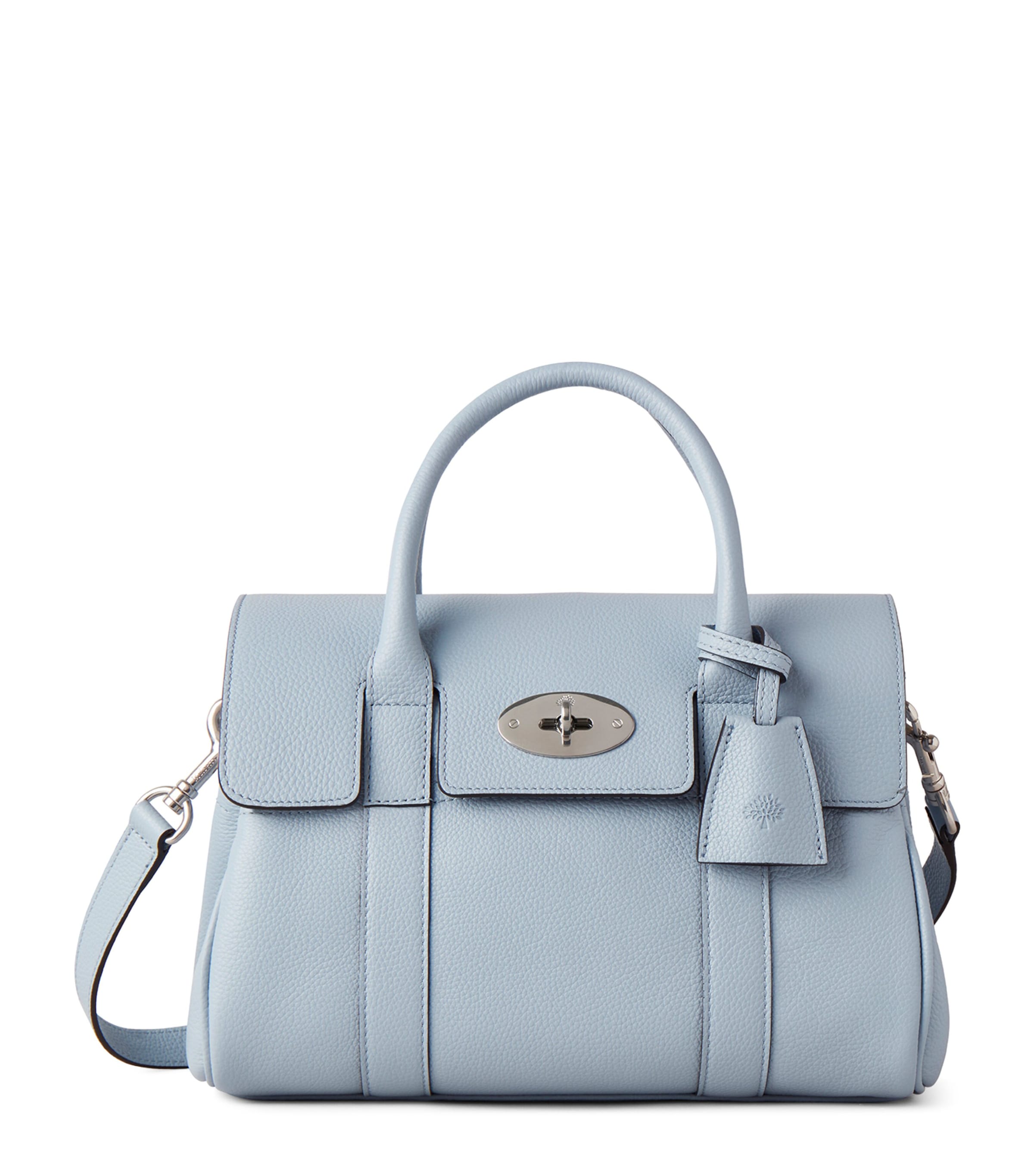 Mulberry Small Leather Bayswater Satchel Bag In Blue