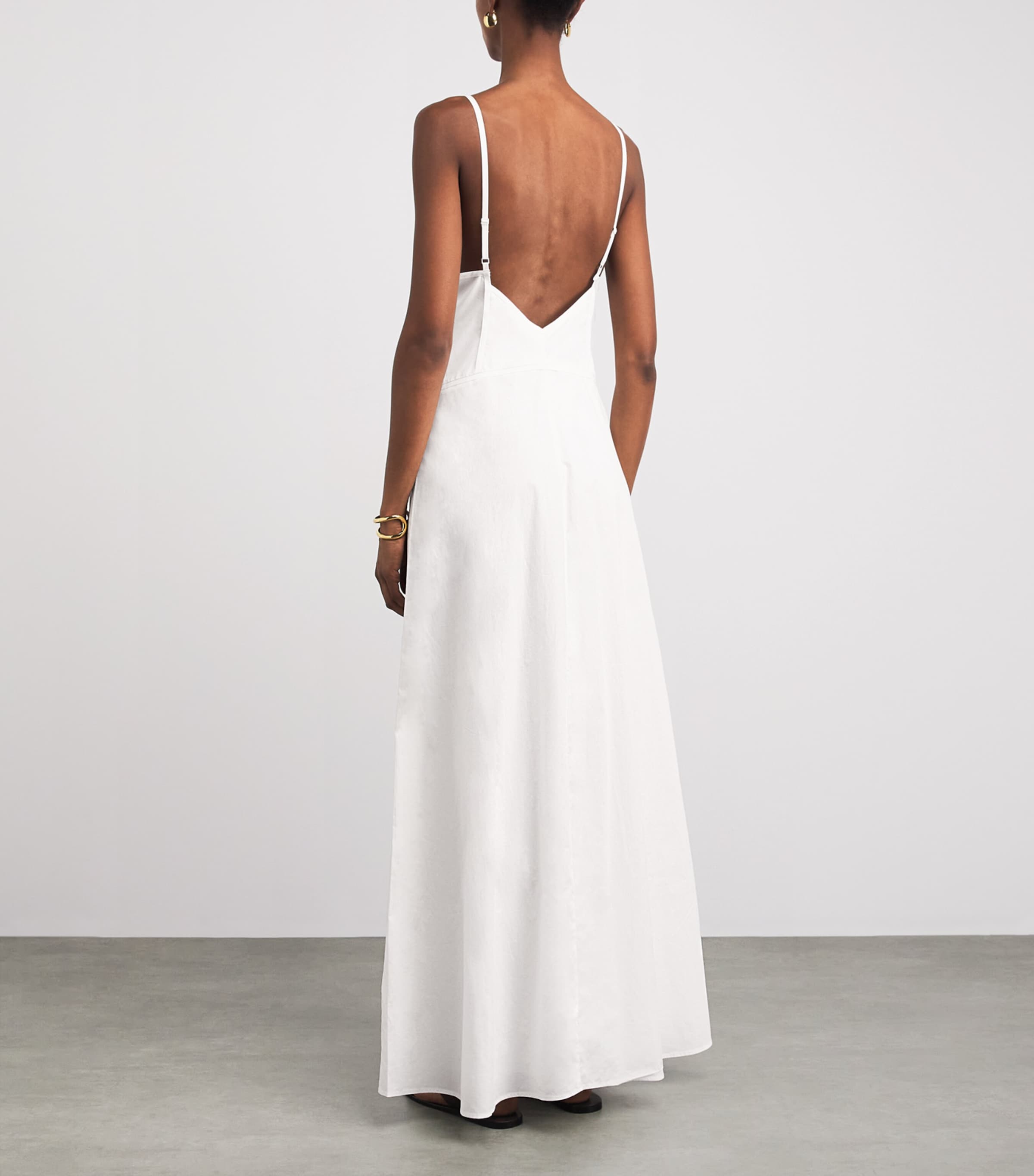 SIR. Womens Cotton Klara Maxi Dress Ivory Image 4