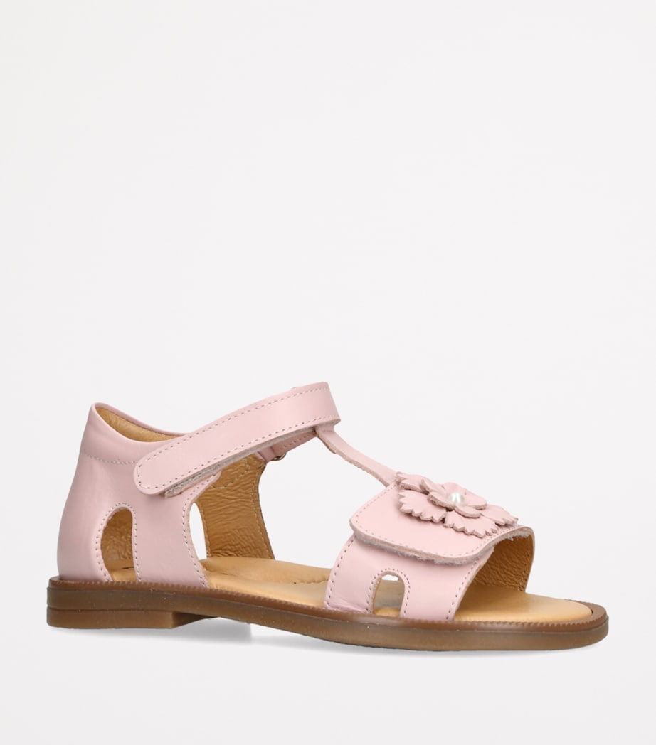 Leather Emerald Sandals PINK Image 3