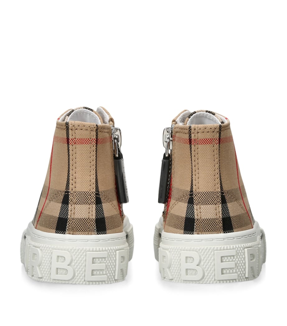 Check High-Top Sneakers BEIGE Image 2