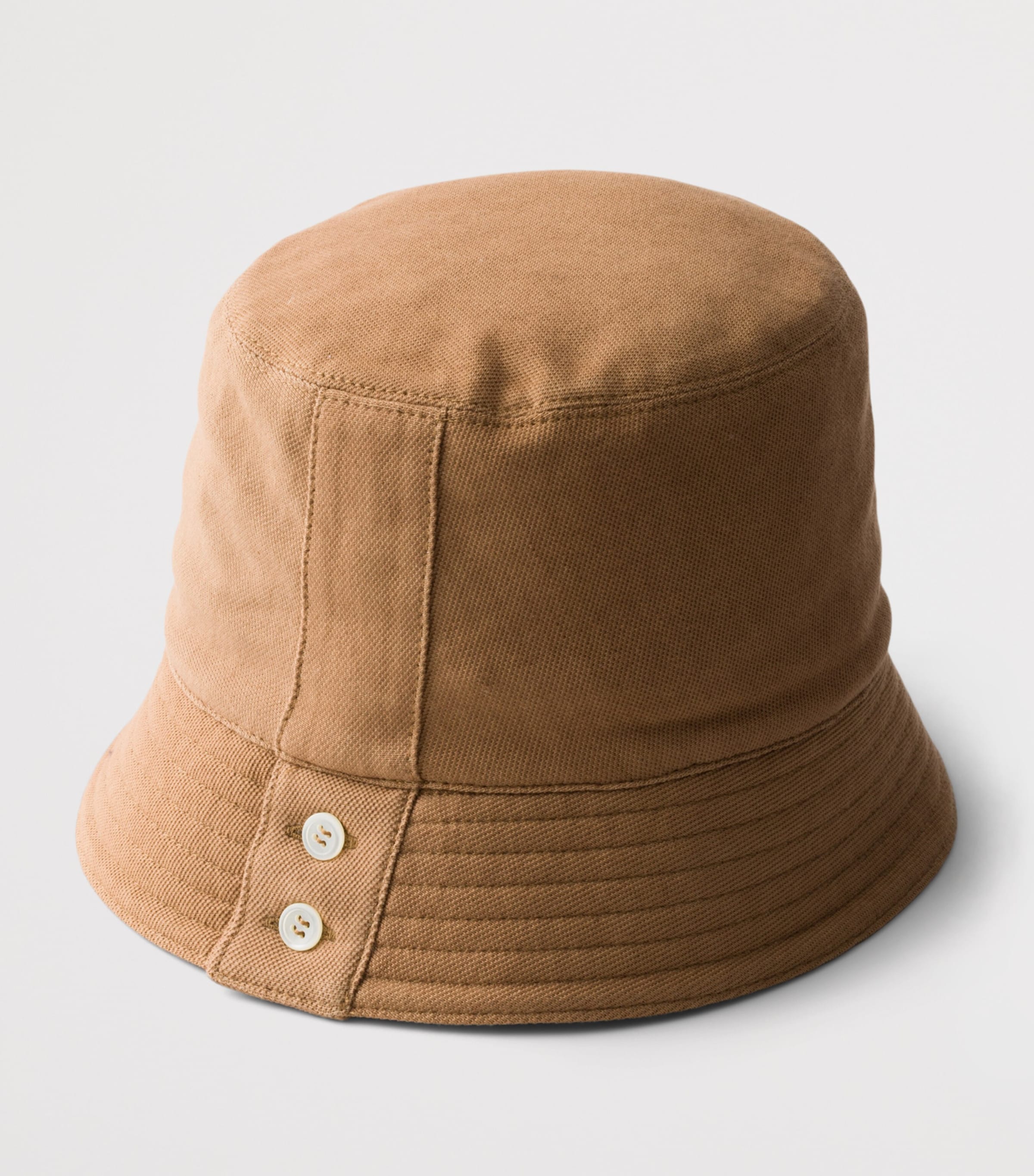 Prada Cotton Old Piqué Bucket Hat Neutral Image 2