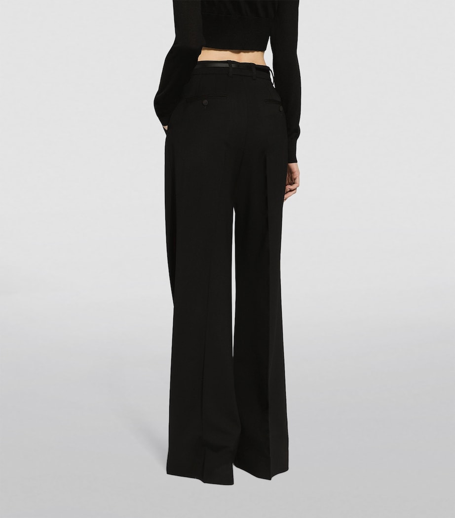 Wool Straight-Leg Trousers N0000-BLACK Image 3