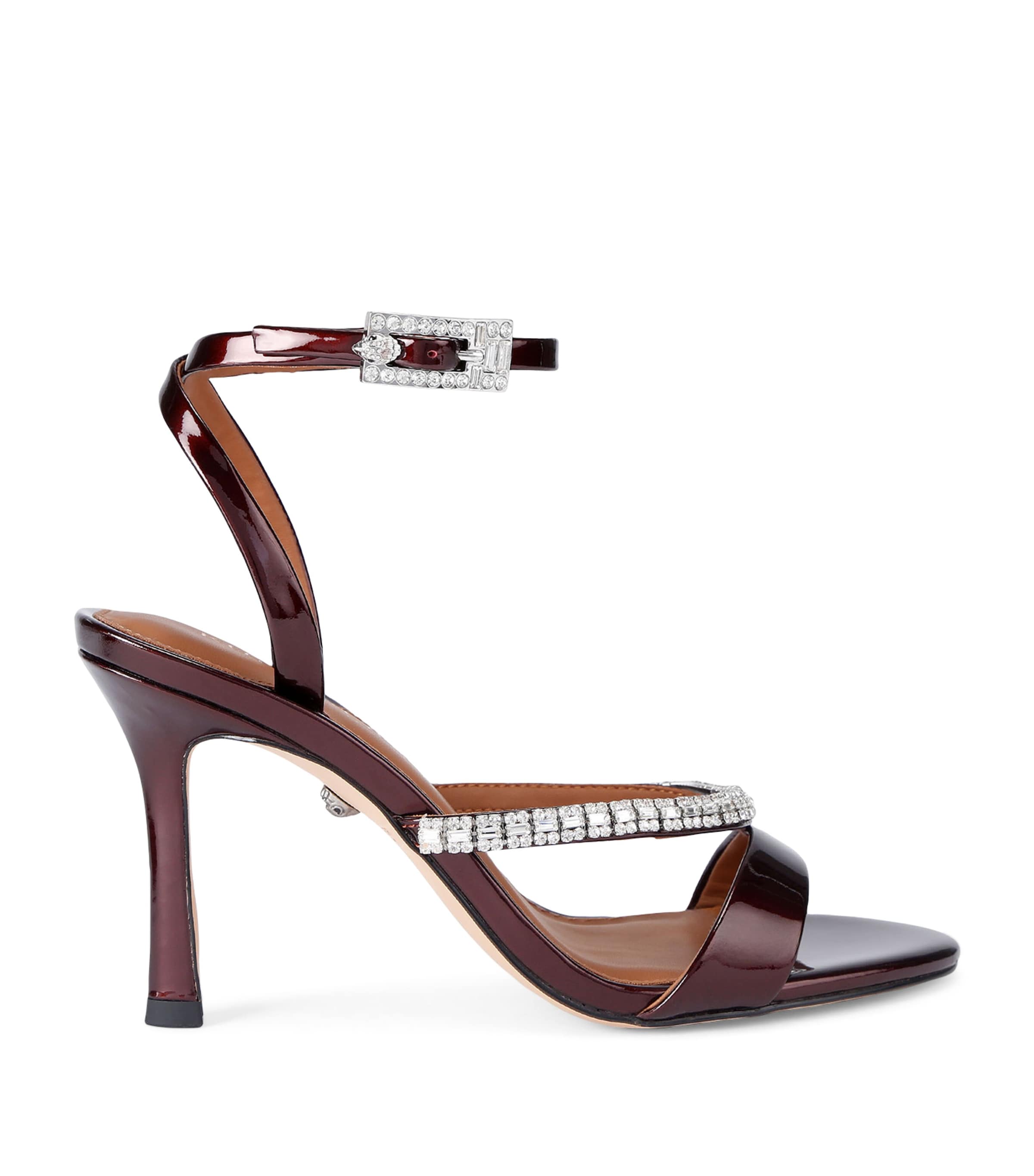 Patent Leather Embellished Sandals 95 WINE Image 1