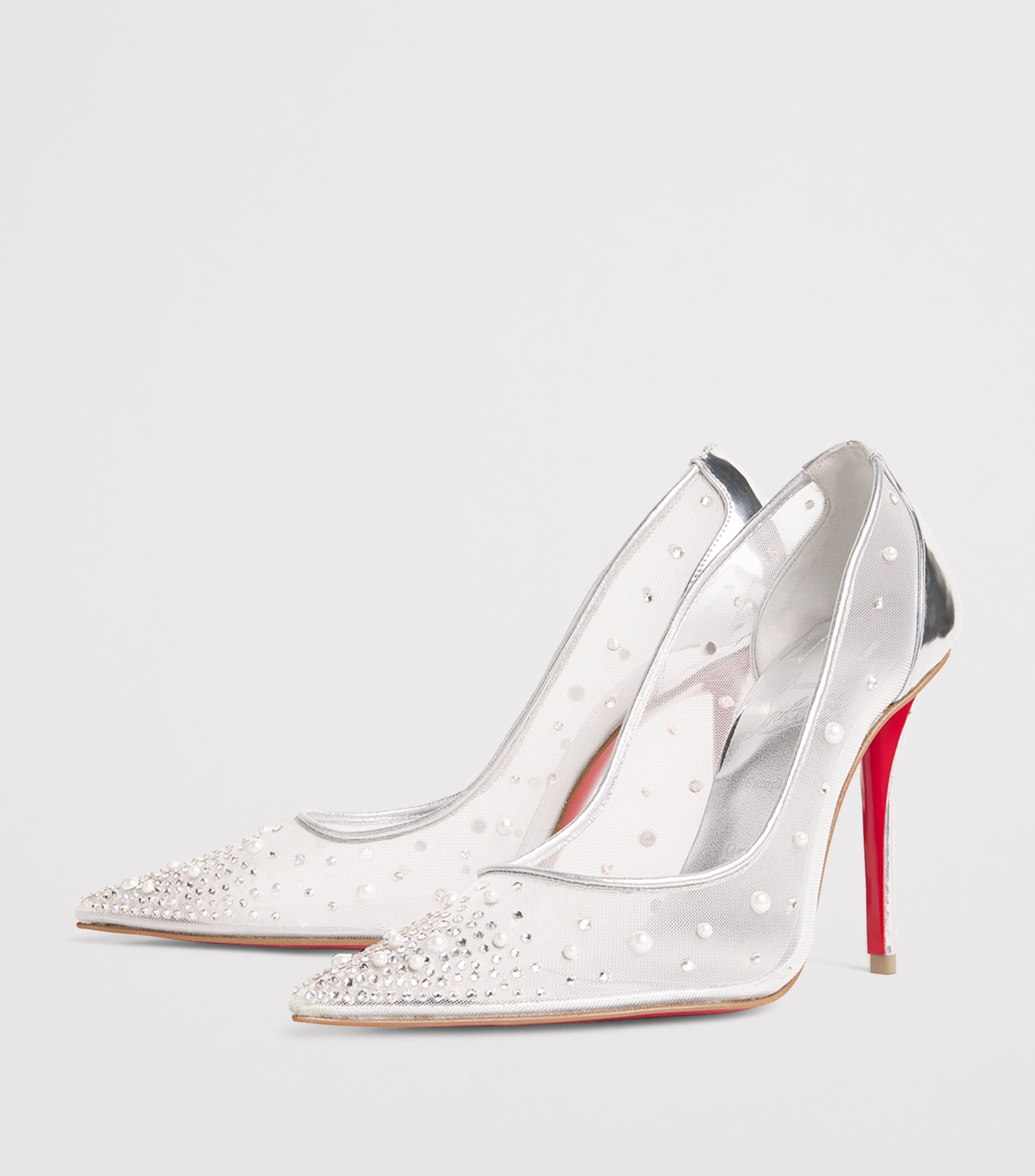 Christian Louboutin Womens Miss Z Degrastrass Perla Leather Pumps 100 Image 3