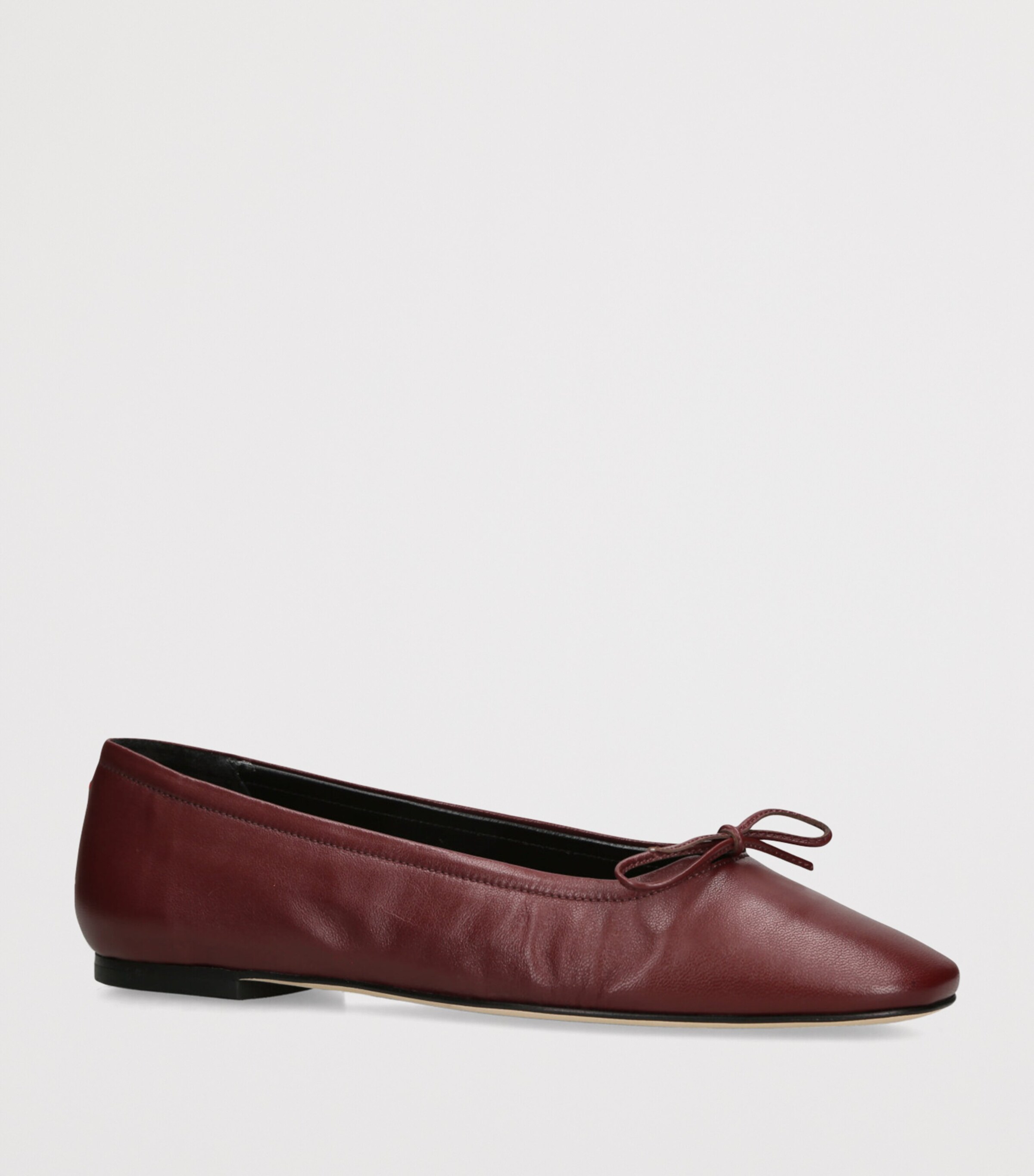 Leather Delfina Ballet Flats WINE Image 3