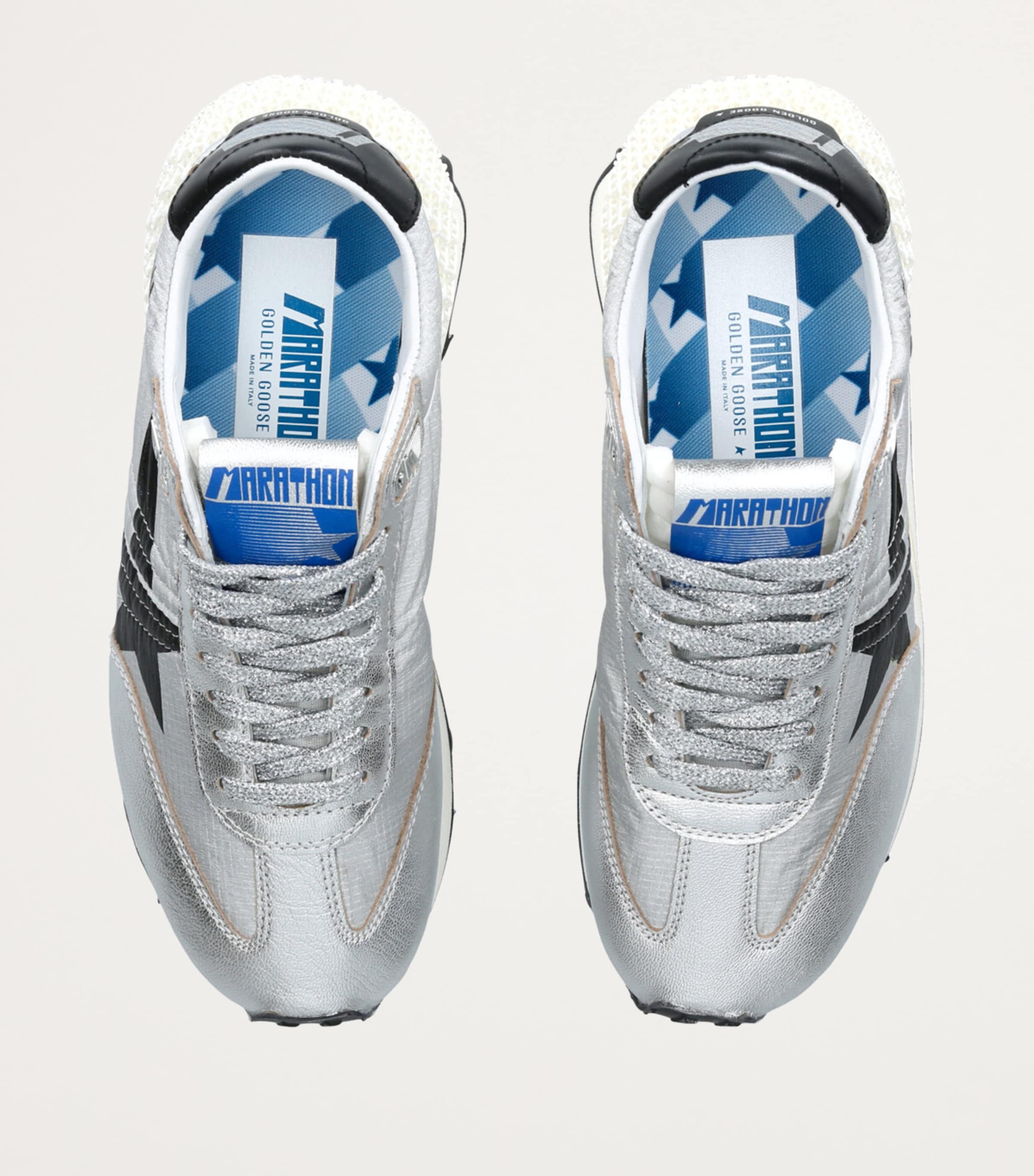 Golden Goose Running Marathon 60246 Sneakers Silver Com Image 4