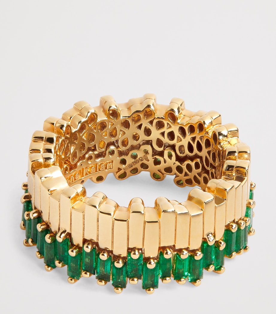 Suzanne Kalan Yellow Gold and Emerald Golden Age Eternity Ring (Size 7) Yg/emer Image 3