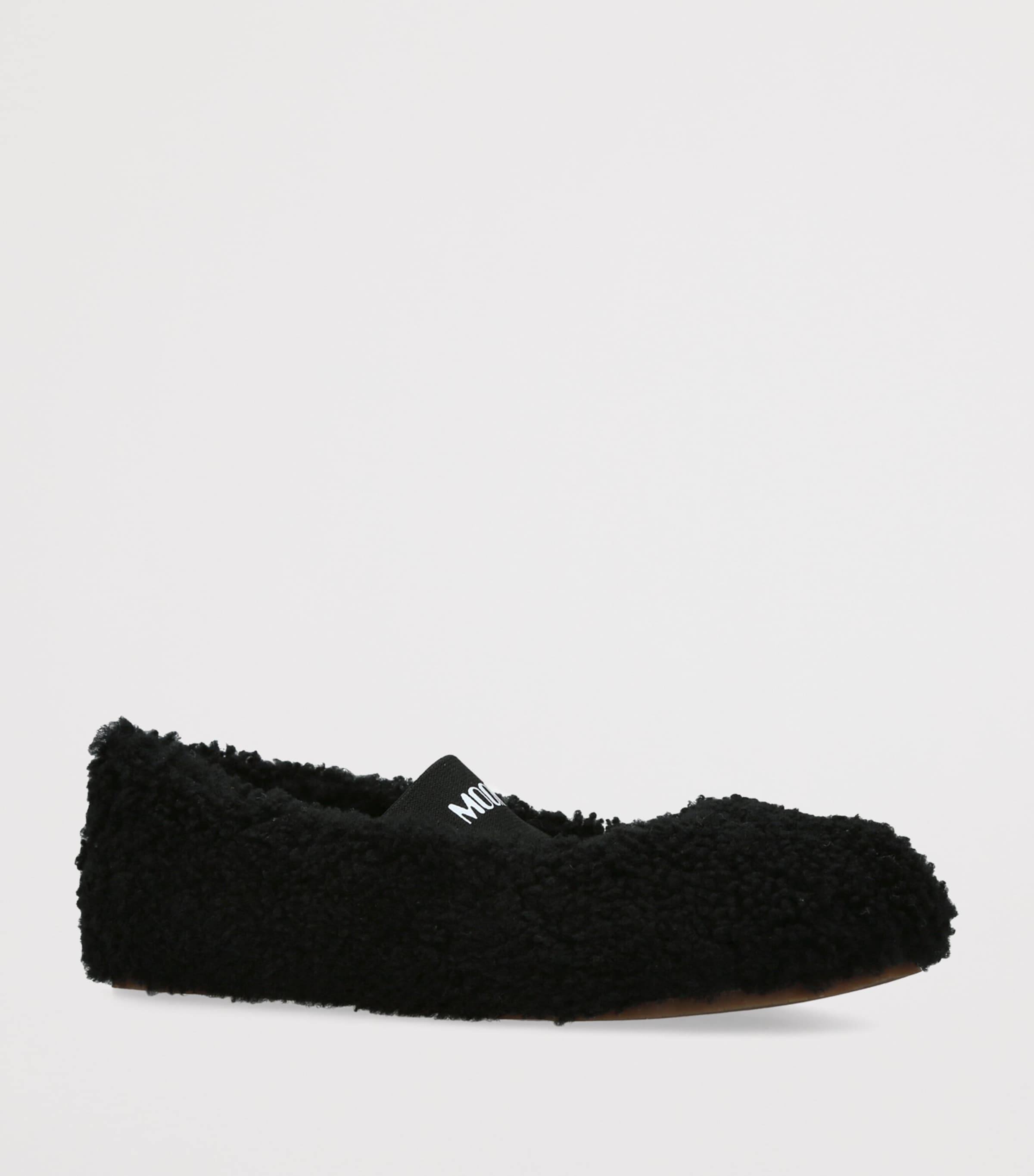 Moon Boot Shearling Ballet Flats Black Image 2
