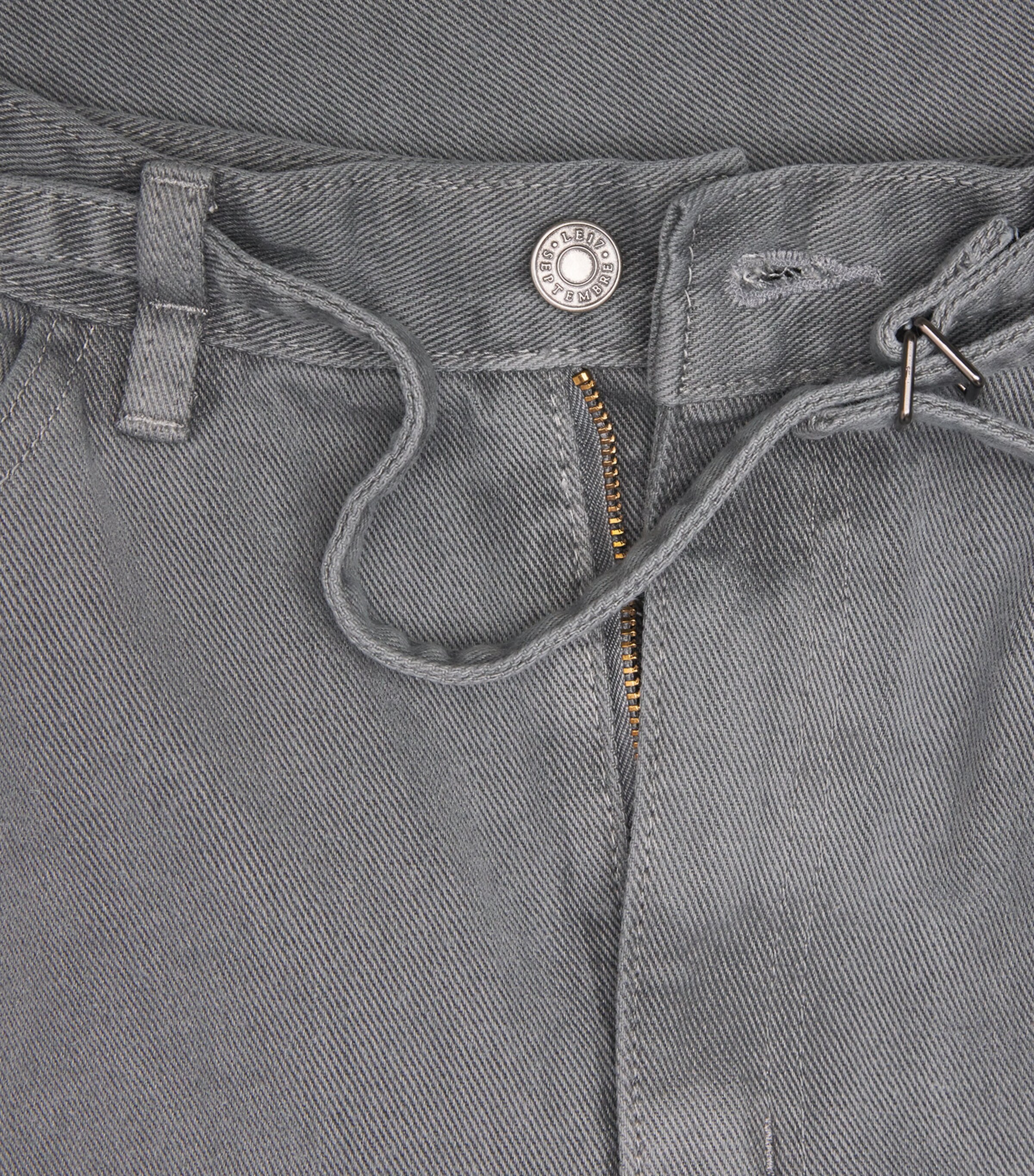 Garment-Dyed Curved-Leg Jeans GREY Image 5